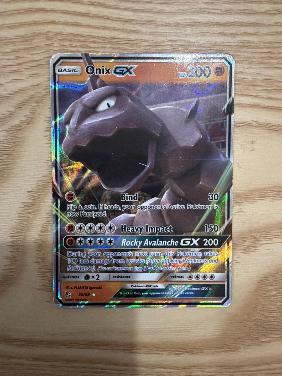 Onix GX 36/68 Pokemon Hidden Fates Holo
