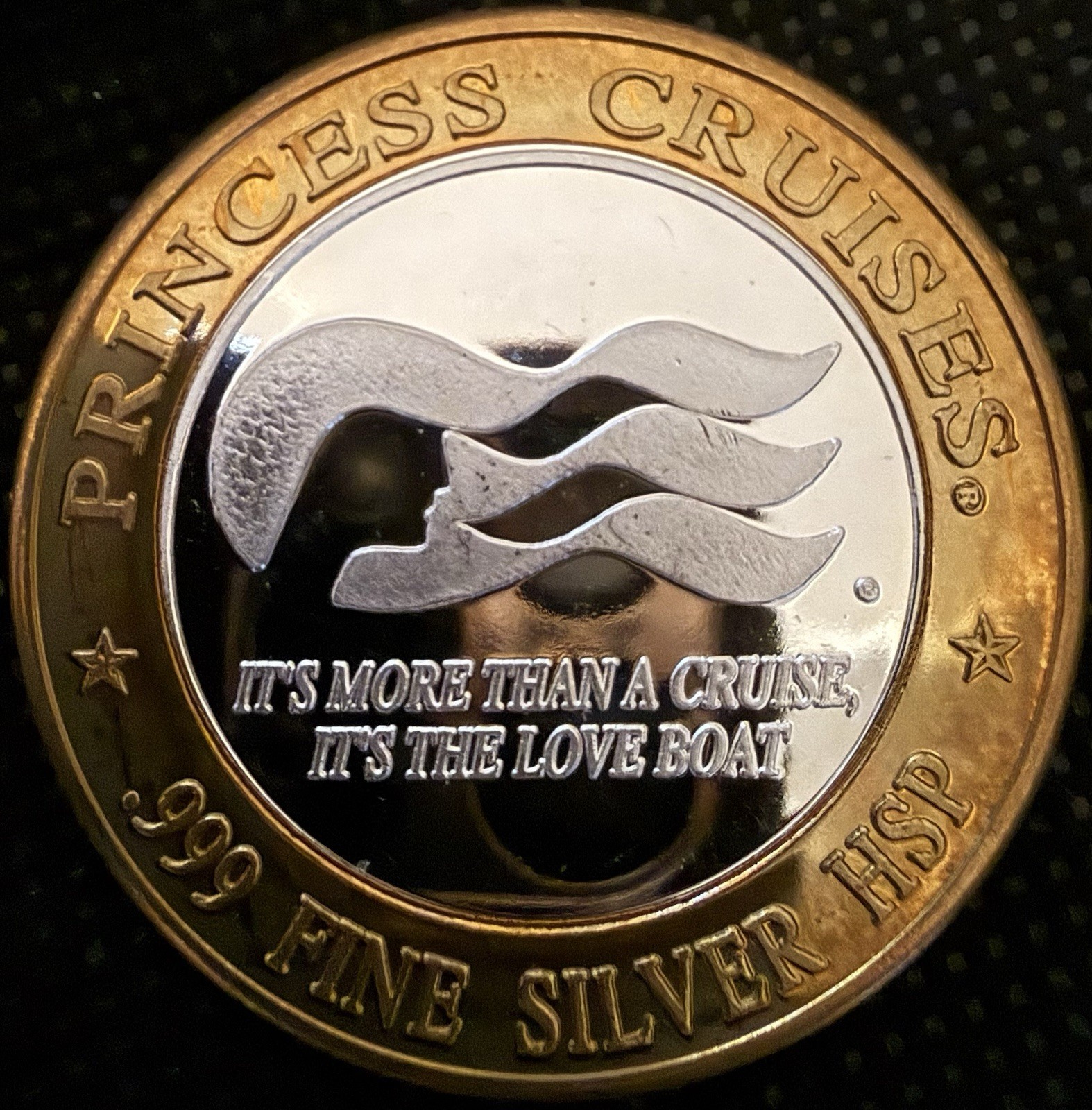 ⭐️PRINCESS CRUISES LOVE BOAT CASINO Limited Edition 999% .6 Oz Pure Silver Strke