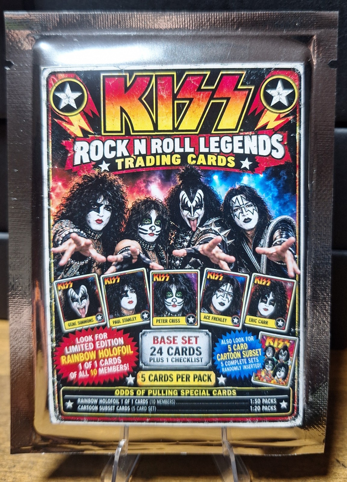 Custom Kiss Collector Cards Sealed Packs 5 Cards Per Pack Chances for 1/1 & LE