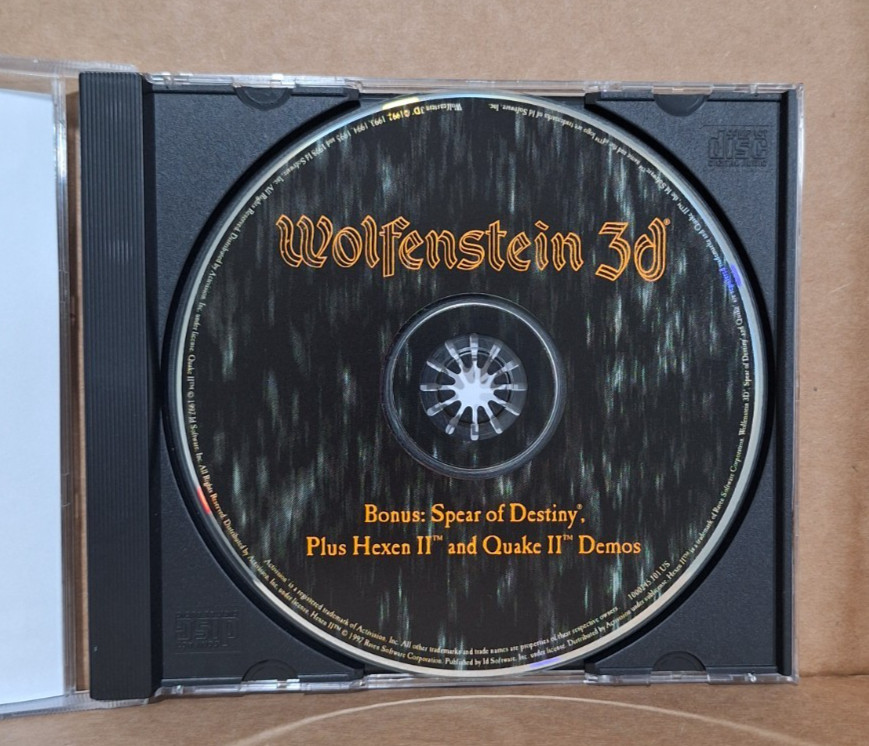 Wolfenstein 3D - 1998 Re-Release w/ Spear of Destiny - Disc Only w/ Repro Art