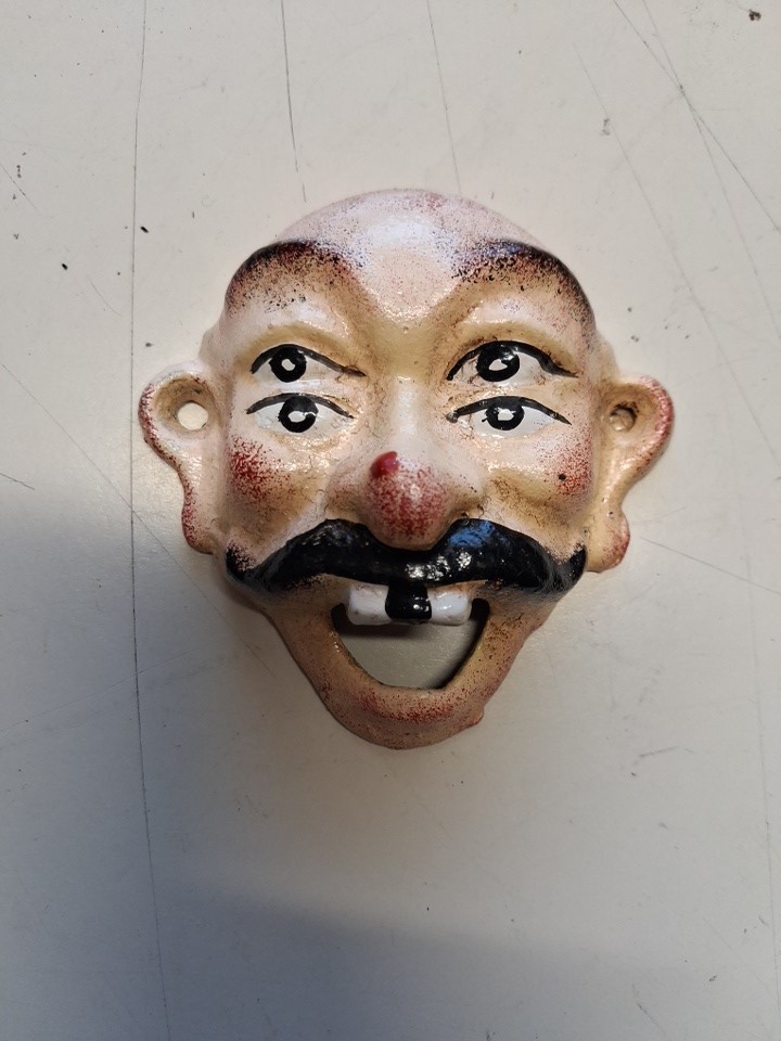 Vintage Wilton Cast Iron Bottle Opener Double Vision 4 Eyed Man