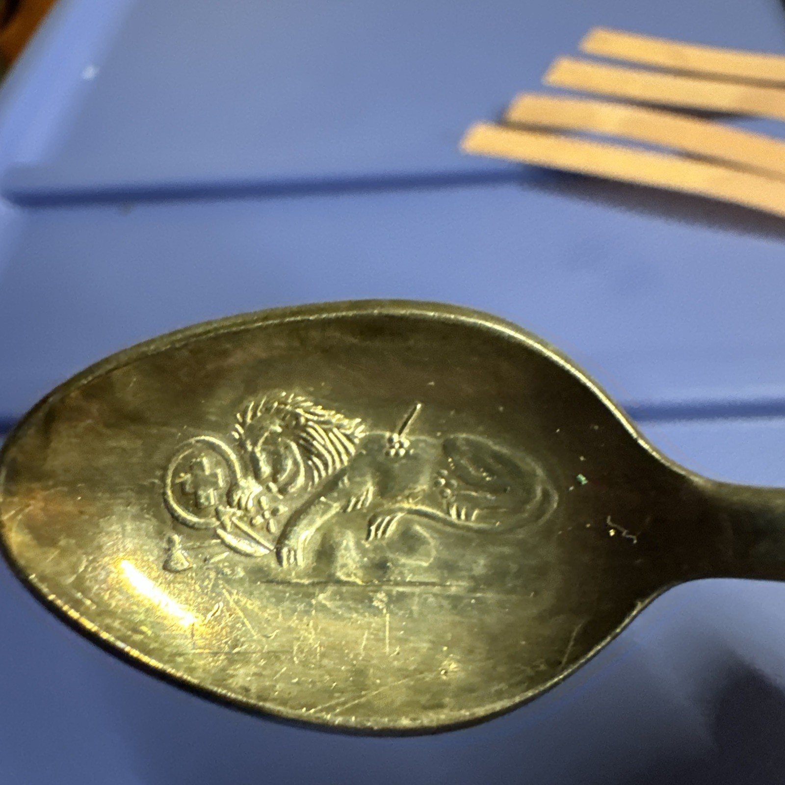 ROLEX  Bucherer Swiss Watches Lucerne Lion Silverplate Collectible Spoon