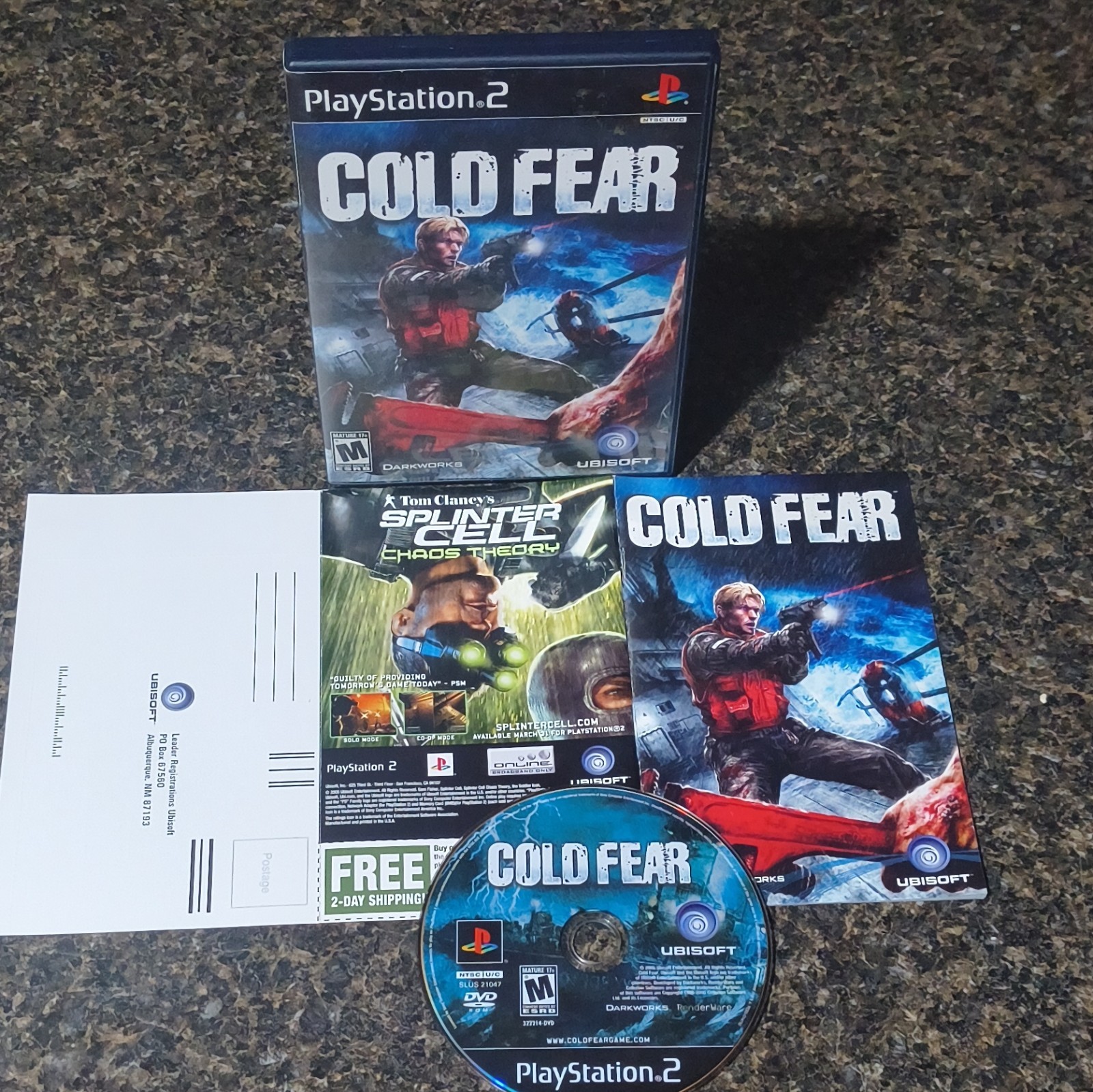 Ubisoft Cold Fear (PS2 2005) Complete w/ Manual & Reg Card - Tested and Works 