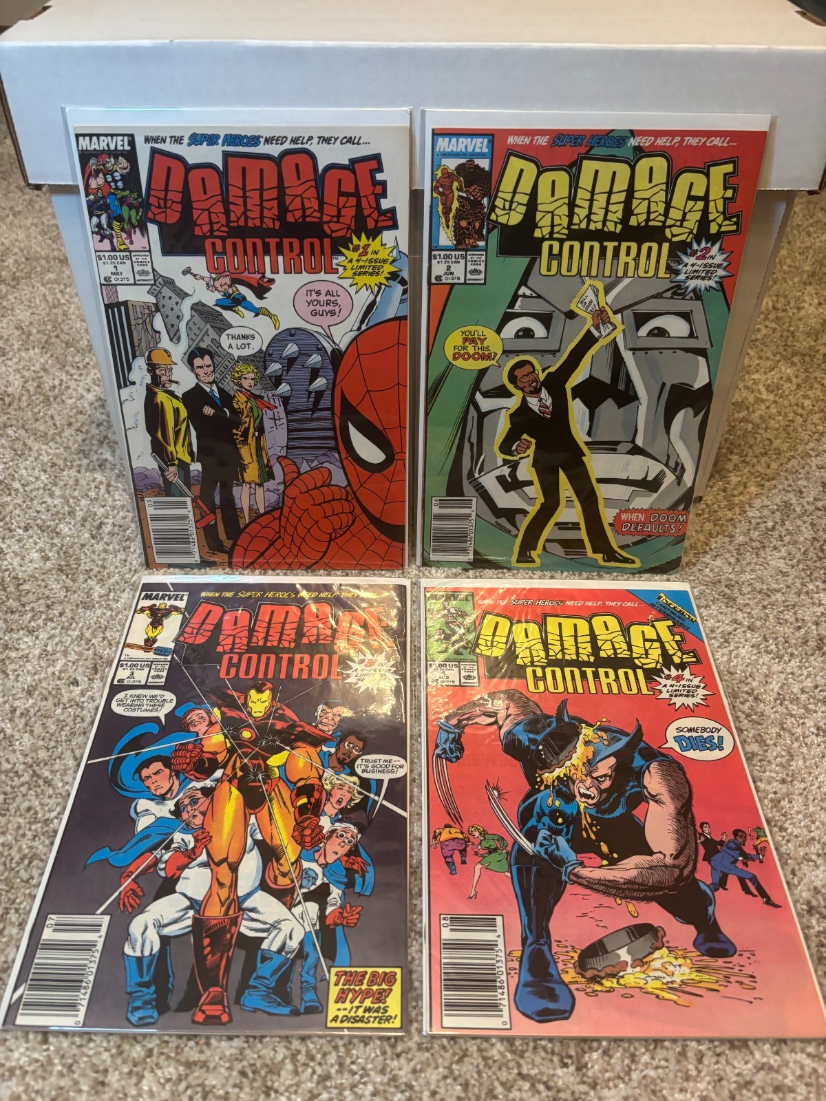 DAMAGE CONTROL 1 2 3 4  Marvel Comics. Vol 1 (1989) mini series. VF condition.