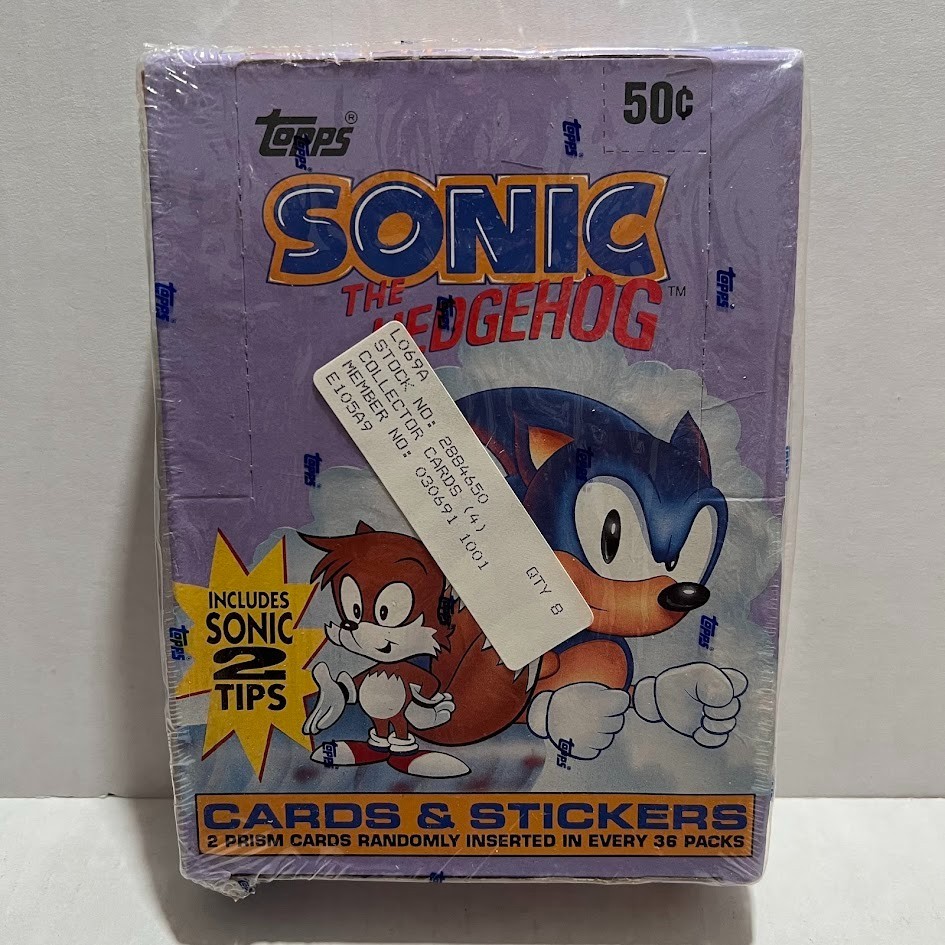 VTG 1993 Topps Sonic the Hedgehog Trading Cards and Stickers Sealed Booster Box