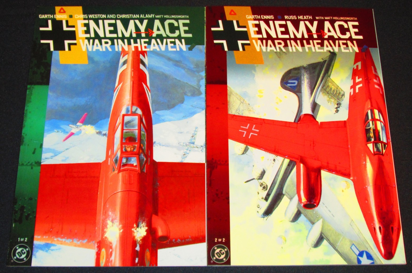 ENEMY ACE: WAR IN HEAVEN Books 1 AND 2 [DC 2001, 1st PRINTING] NM or better