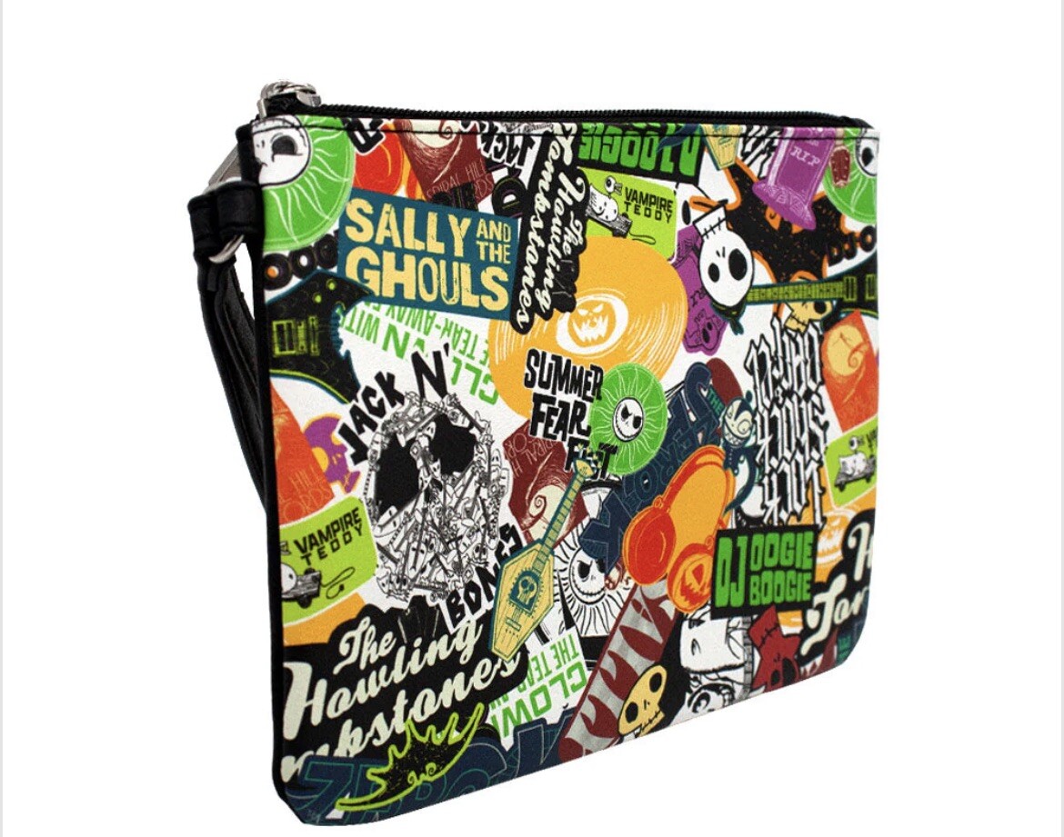 Nightmare Before Christmas Summer Fear Fest Wristlet Bag Tim Burton Disney Pouch