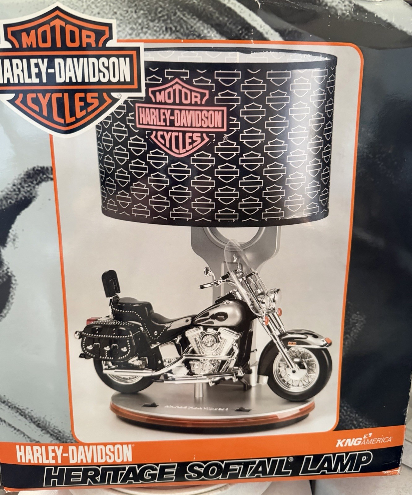 Harley-Davidson 2004 Heritage Softail Table Lamp Night Light - “Tested Working”