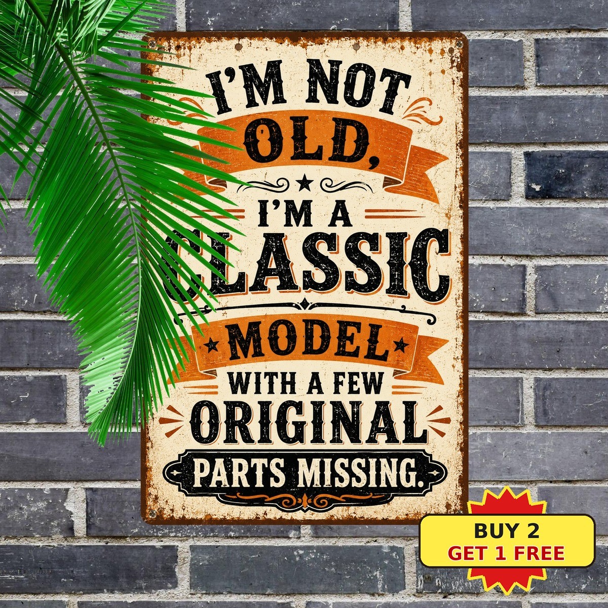 Grumpy Old Man Club Waterproof Garage Workshop Backyard Shed Metal Sign 8x12