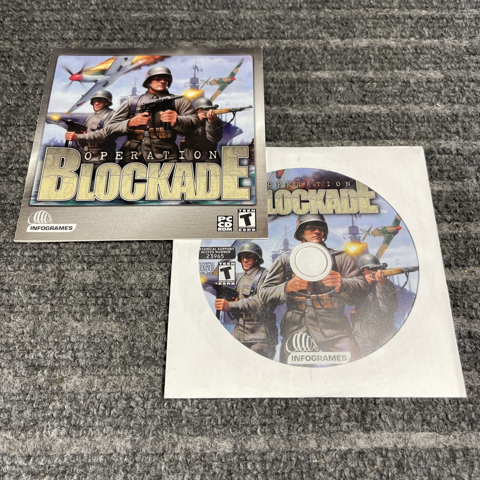 Operation Blockade PC Video Game Windows CD-ROM Infogrames Disc & Manual 2002