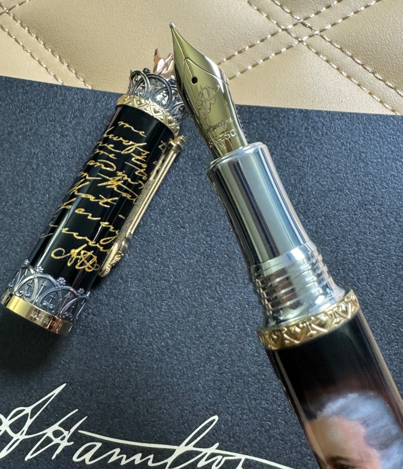Montegrappa Alexander Hamilton Fountain Pen 18K NIB Limited Edition MSRP $3950