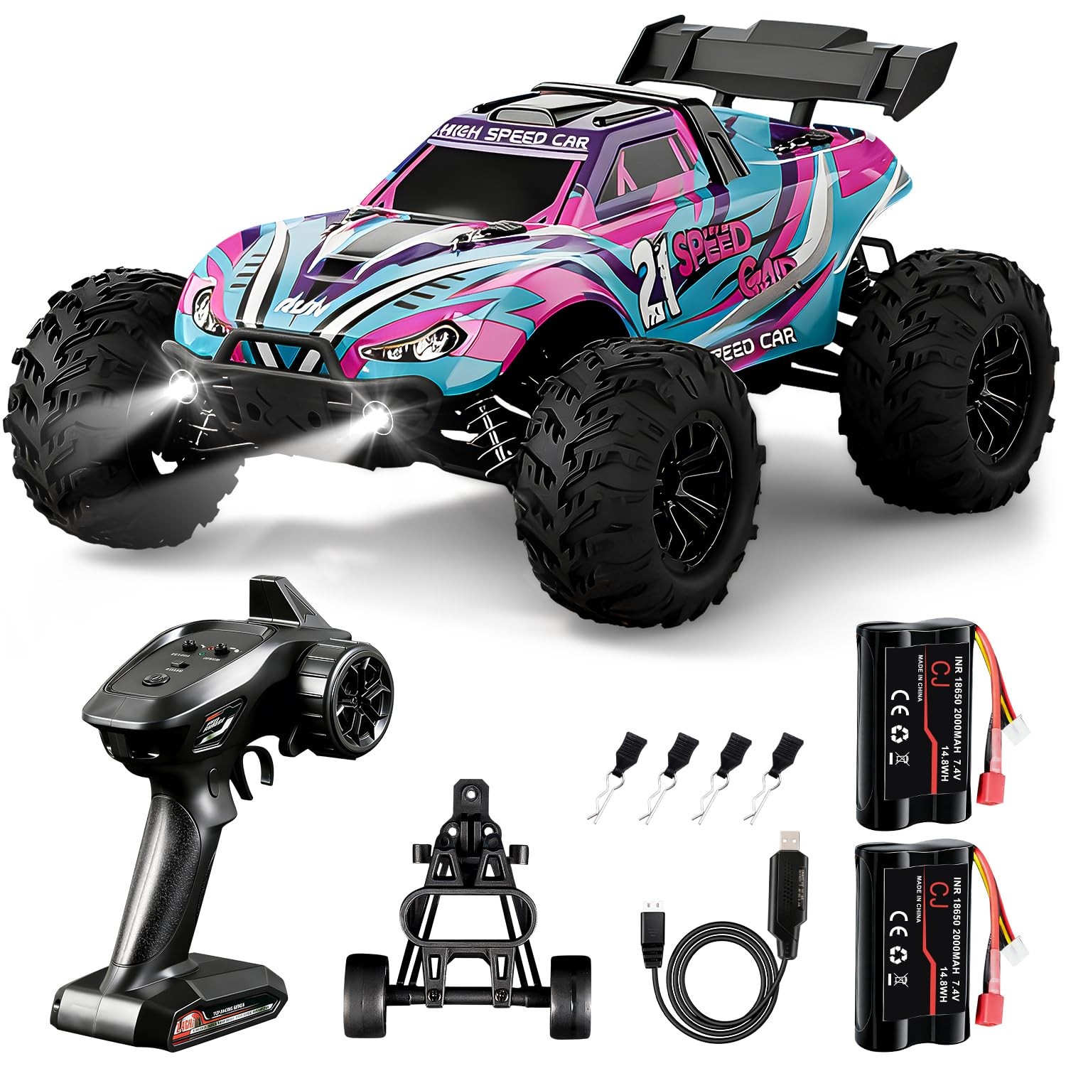 1:16 4WD High Speed RC Truck 30+ KPH 2 Batteries