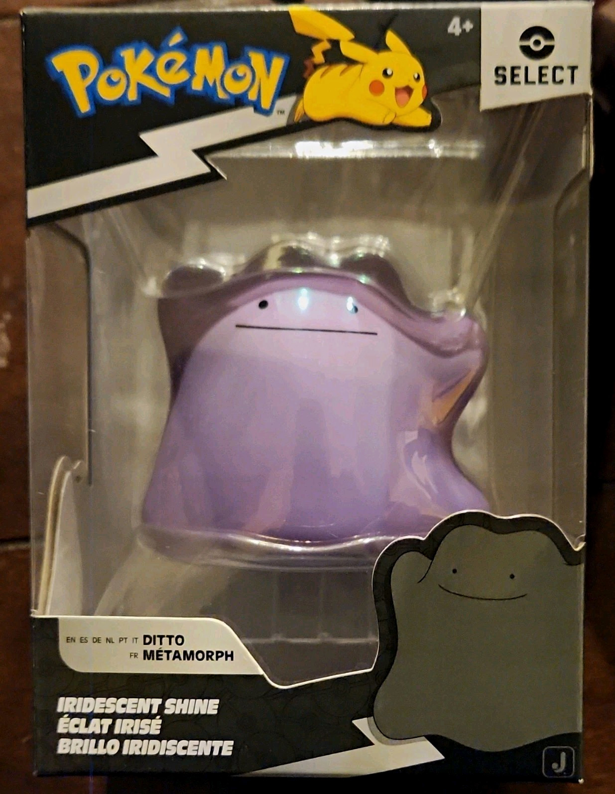 Jazwares Pokémon Select Series 2 Ditto Iridescent Shine Plastic Figurine