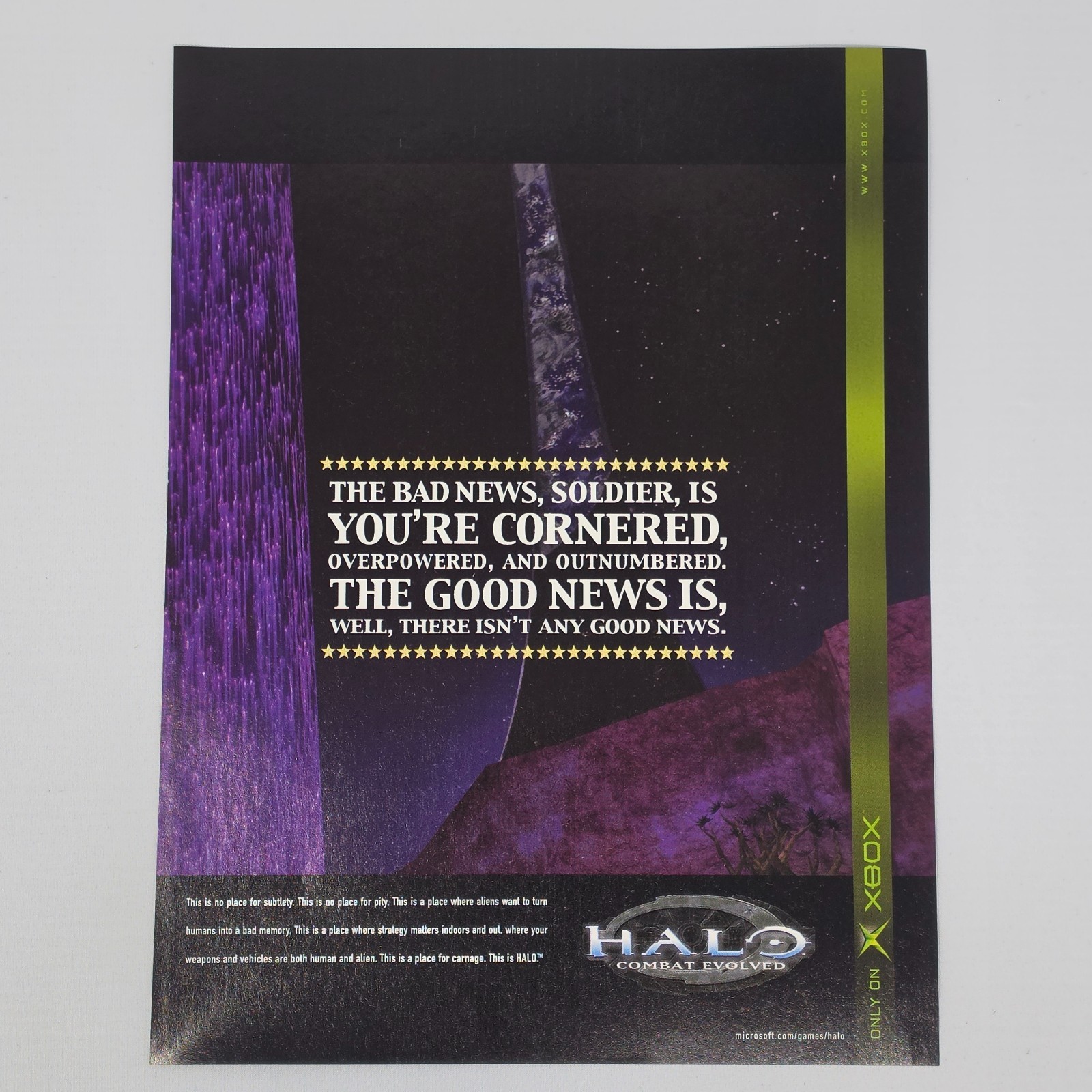 Halo Combat Evolved Xbox Authentic Magazine Ad
