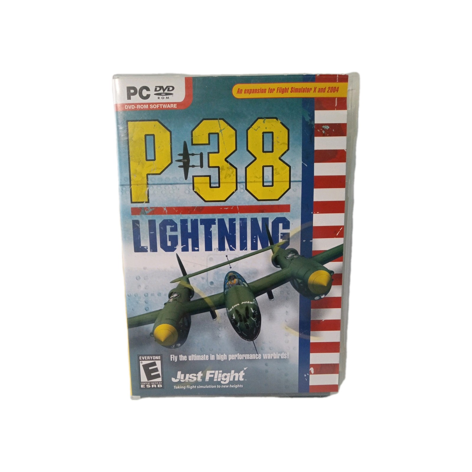 P38 Lightning PC DVD-ROM Factory pre-owned Expansion  Flight Simulator X & 2004 