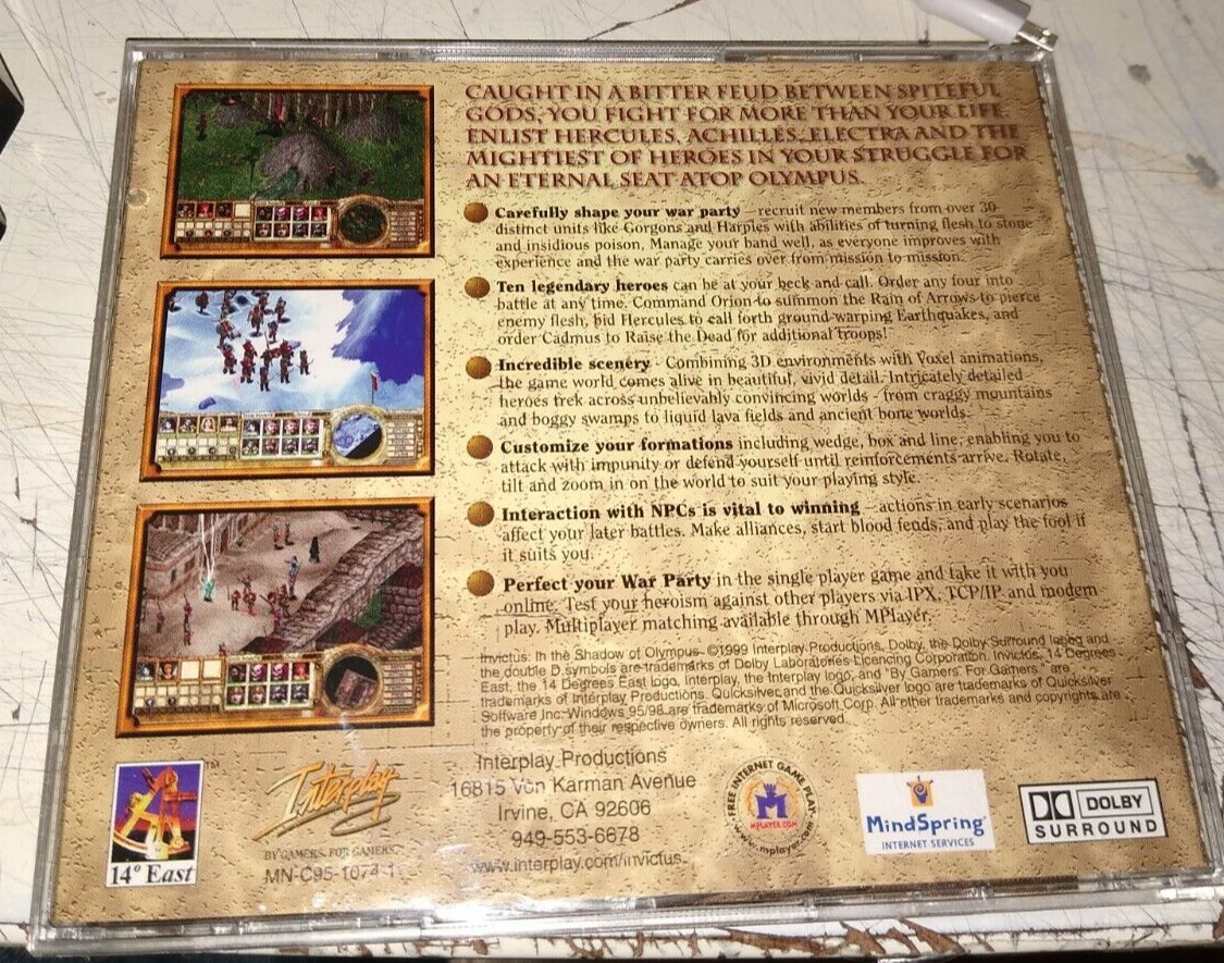 -Invictus: In the Shadow of Olympus (PC, 2000)nice see pics 