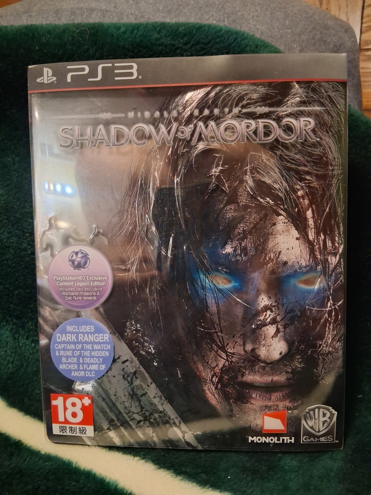 Rare Middle Earth, Shadow Of Mordor steel book Chinese Legion Edition with game