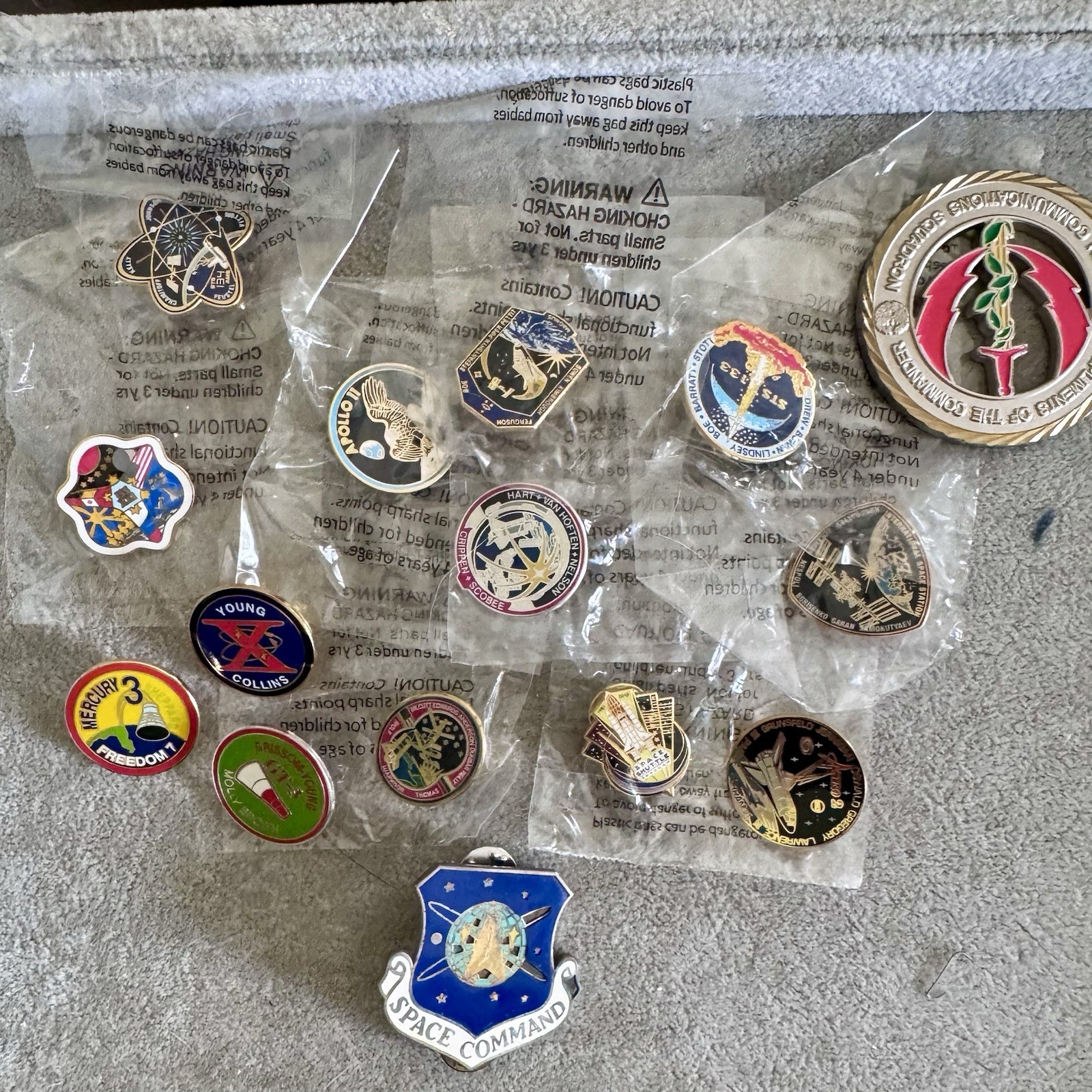 Vintage Lot NASA Space Program Pins Badges