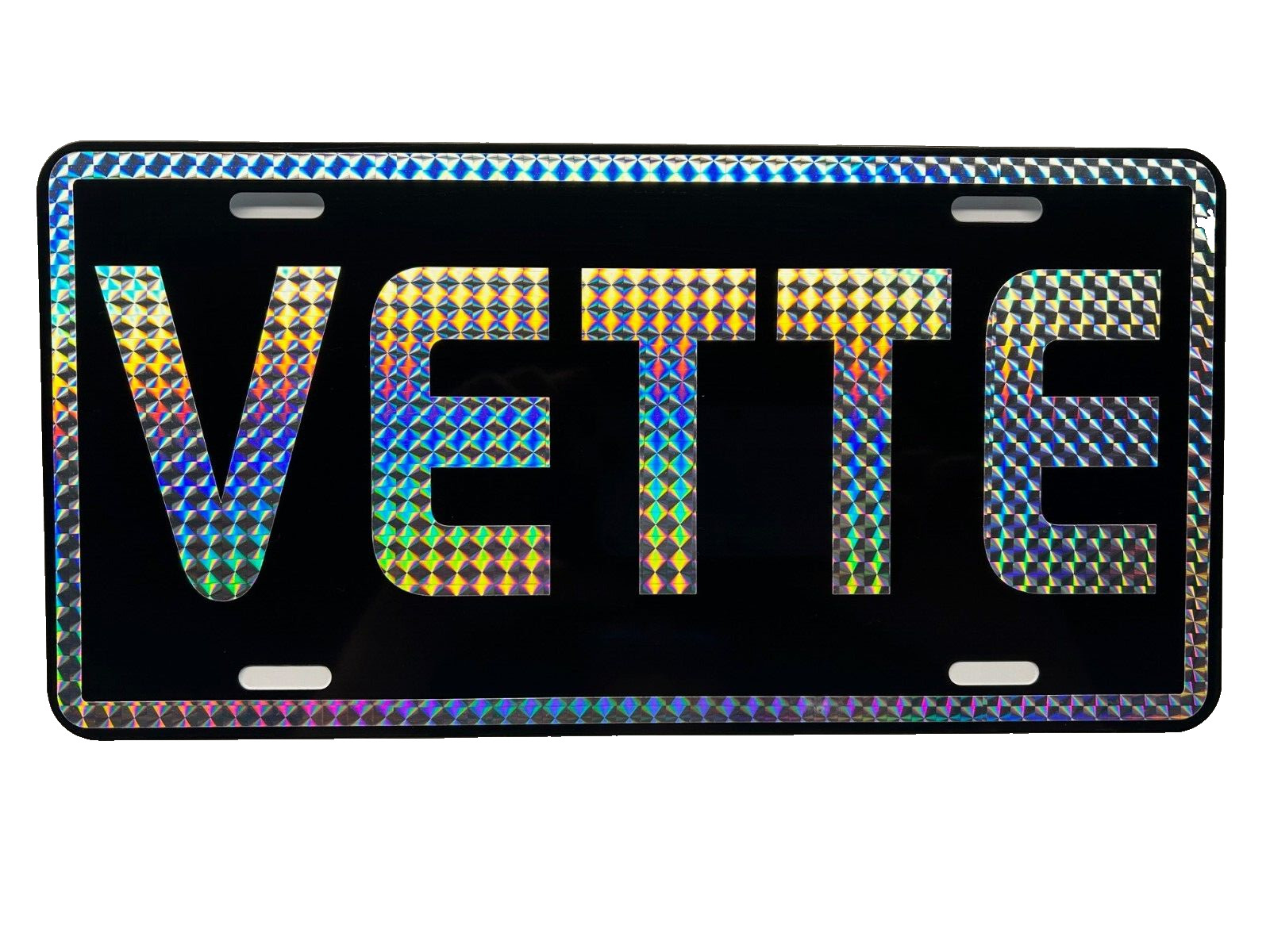 VETTE 1970's Retro Prism Metal License Plate Corvette Street Freak Custom Garage