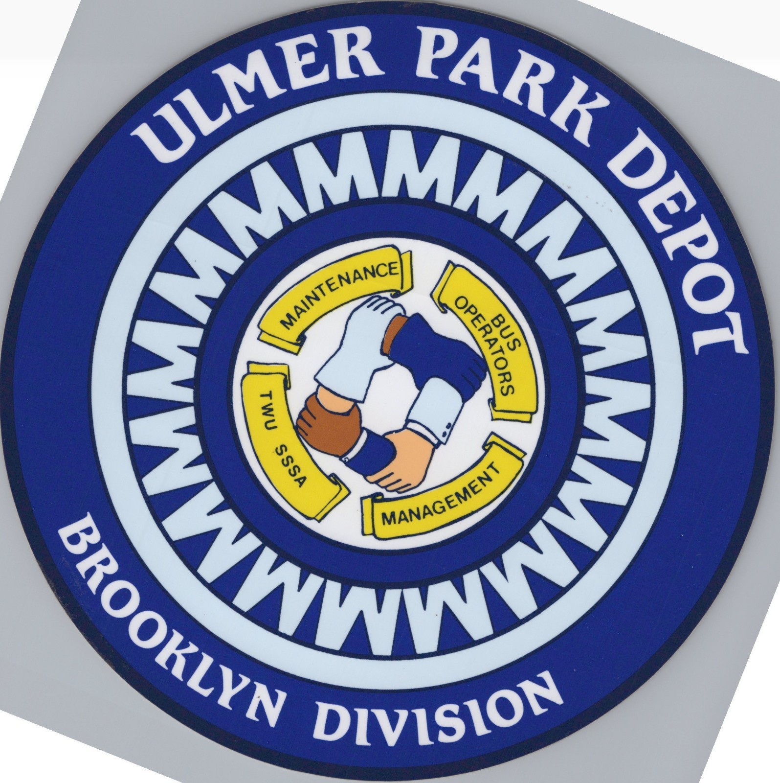 NYCTA NYC BUS DECAL STICKER ULMER PARK DEPOT BROOKLYN DIVISION NY TA MTA 7.5''