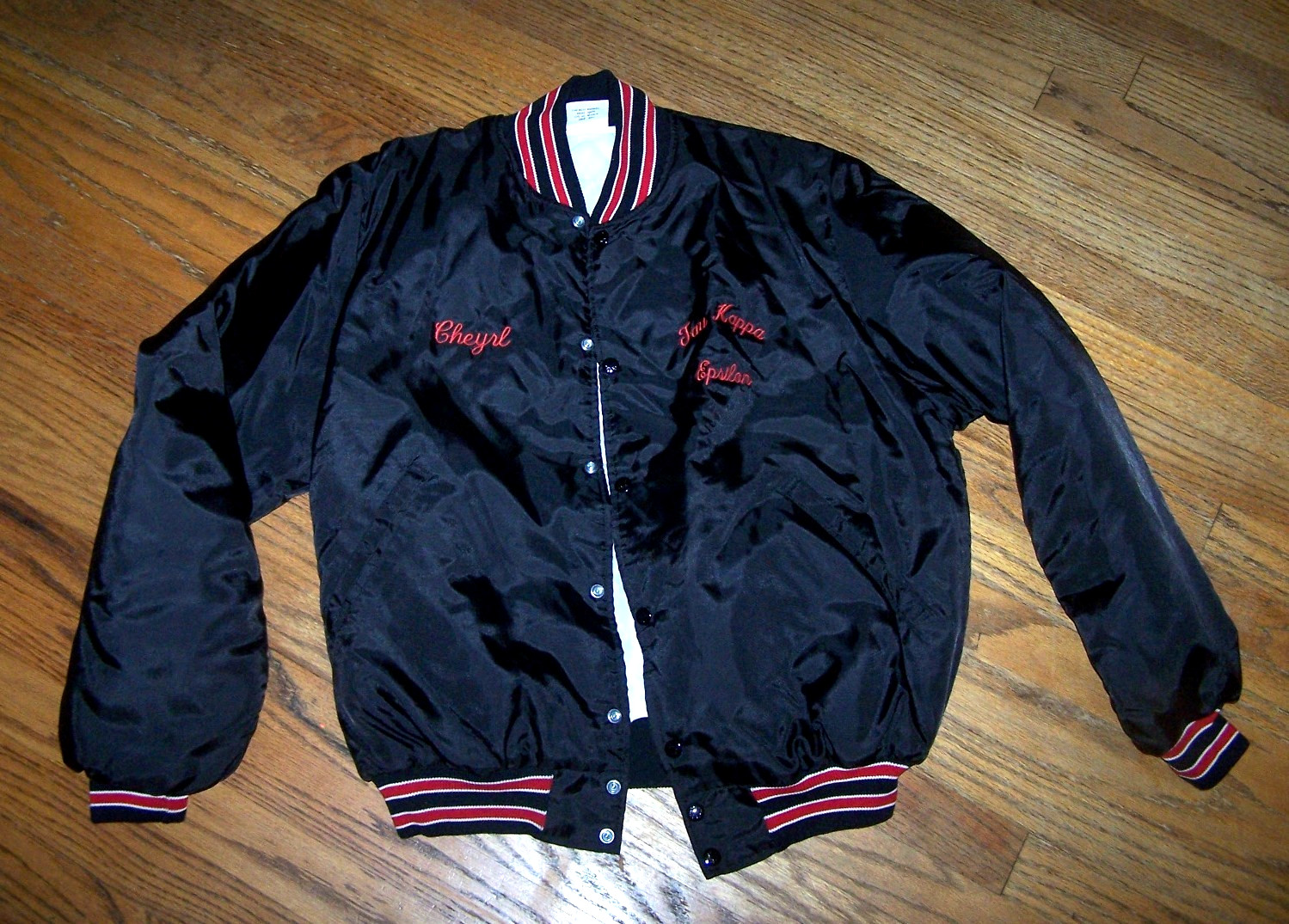 VINTAGE Tau Kappa Epsilon fraternity Large Birdie jacket w/ TKE letters - TEKE