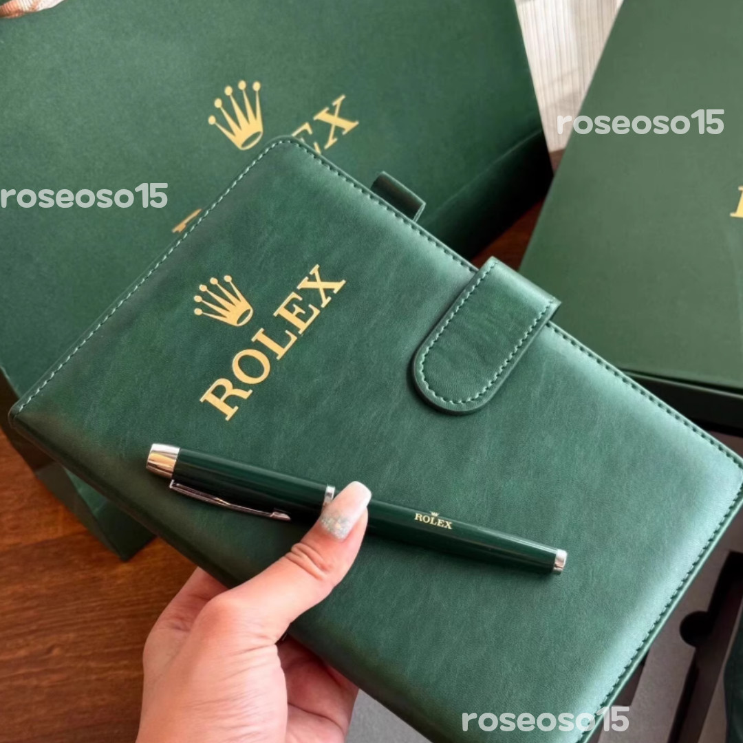 Hot Rolex VIP Gift Set Green Pen Notebook Umbrella Luxury Rare Perfect auc⭐