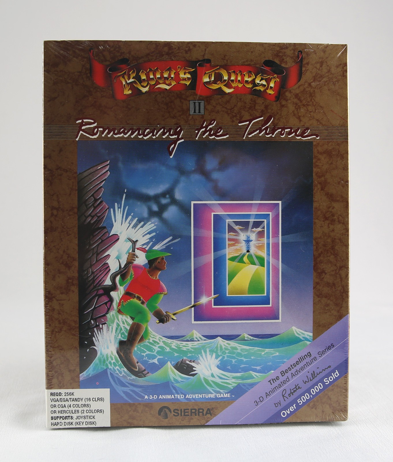 SEALED 1987 King's Quest II 2 Romancing the Throne Budget Release Big Box PC