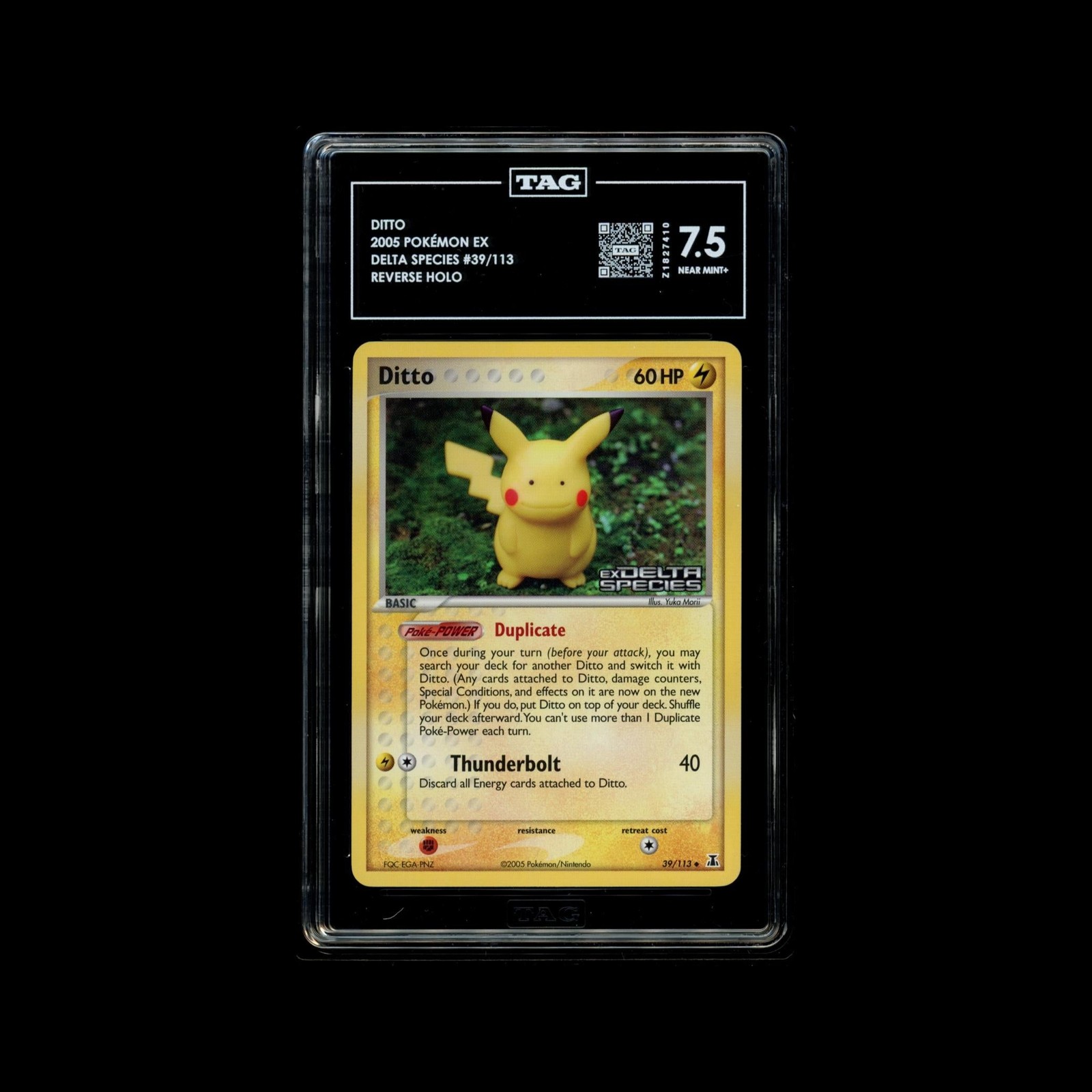 Ditto (Pikachu) Reverse Holo - Delta Species #39/113 - TAG 7.5