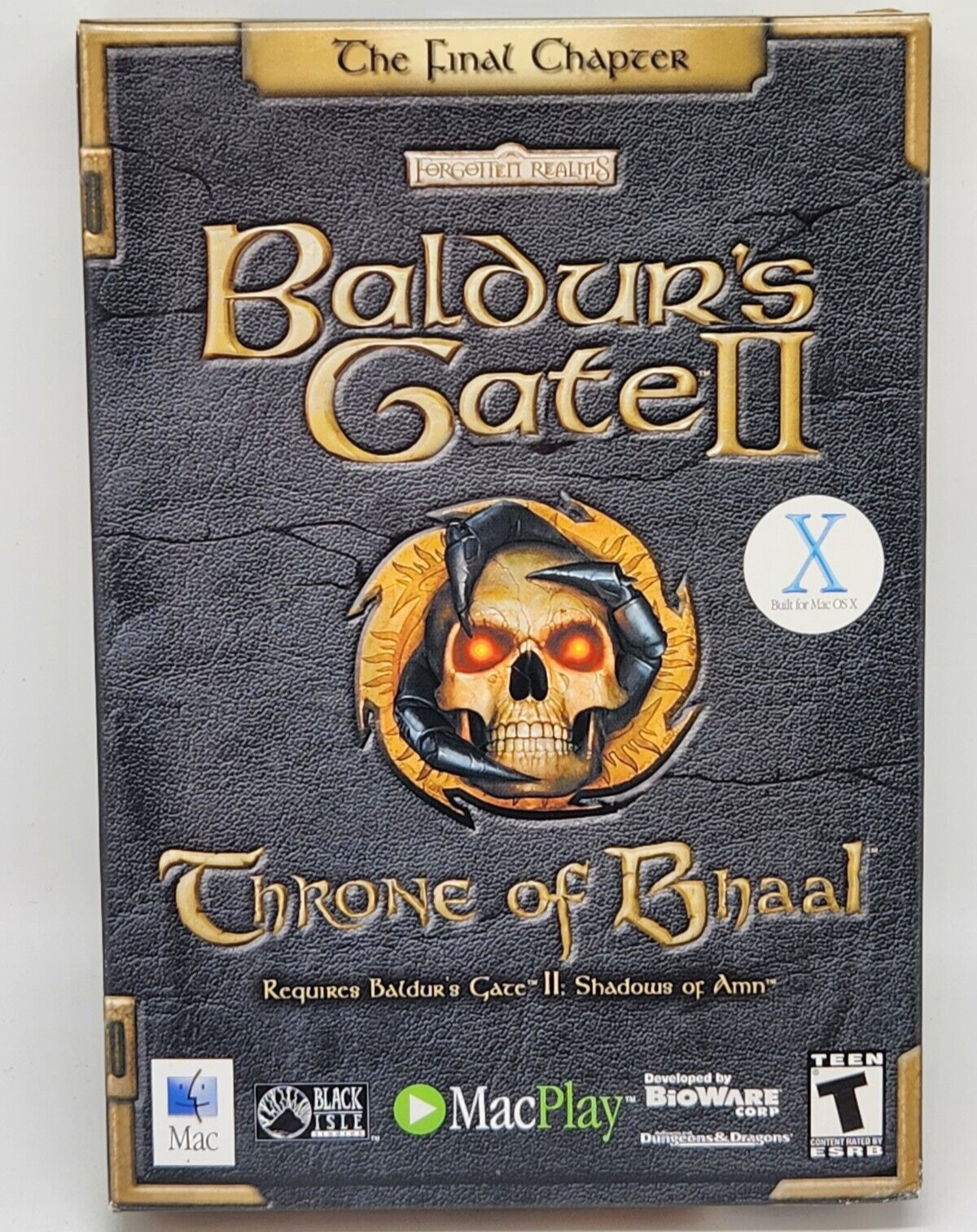 NEW BALDUR'S GATE II 2 THRONE OF BHAAL SEALED SMALL BOX MAC OS MACINTOSH MACPLAY