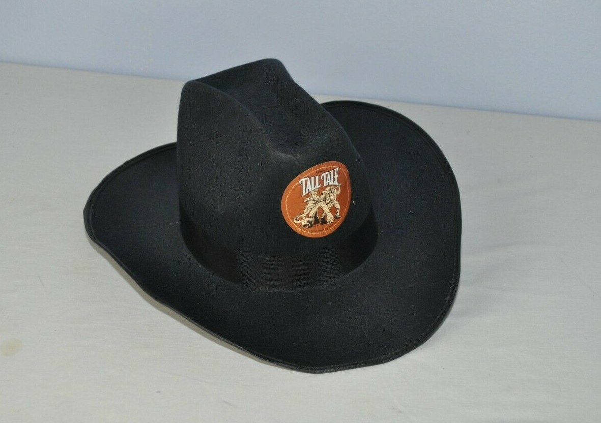 Vintage Disney Tall Tale Black Cowboy Hat Kids Rare