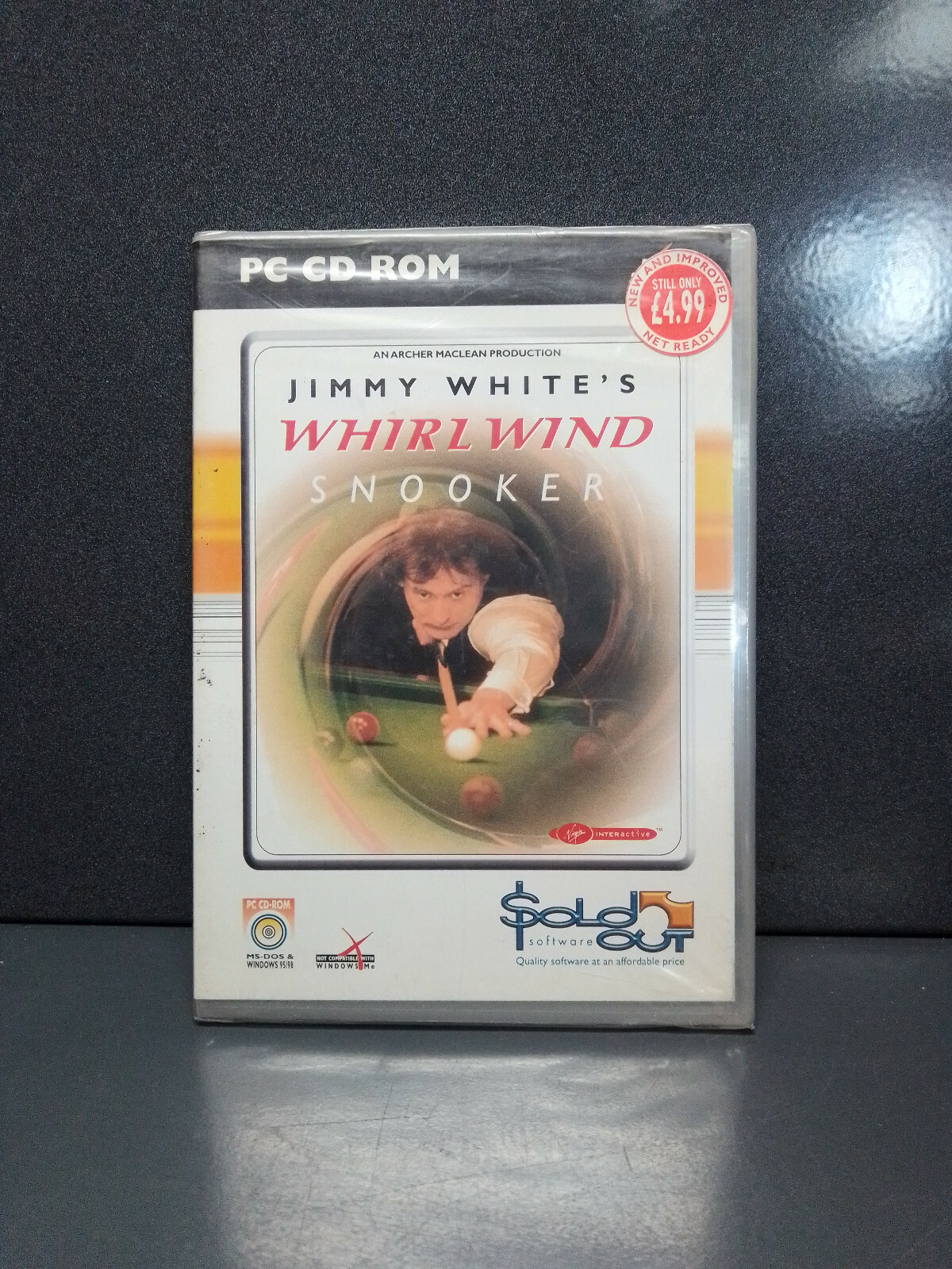 Brand new sealed PC cd-rom Jimmy White's whirl wind snooker for Windows 95 98
