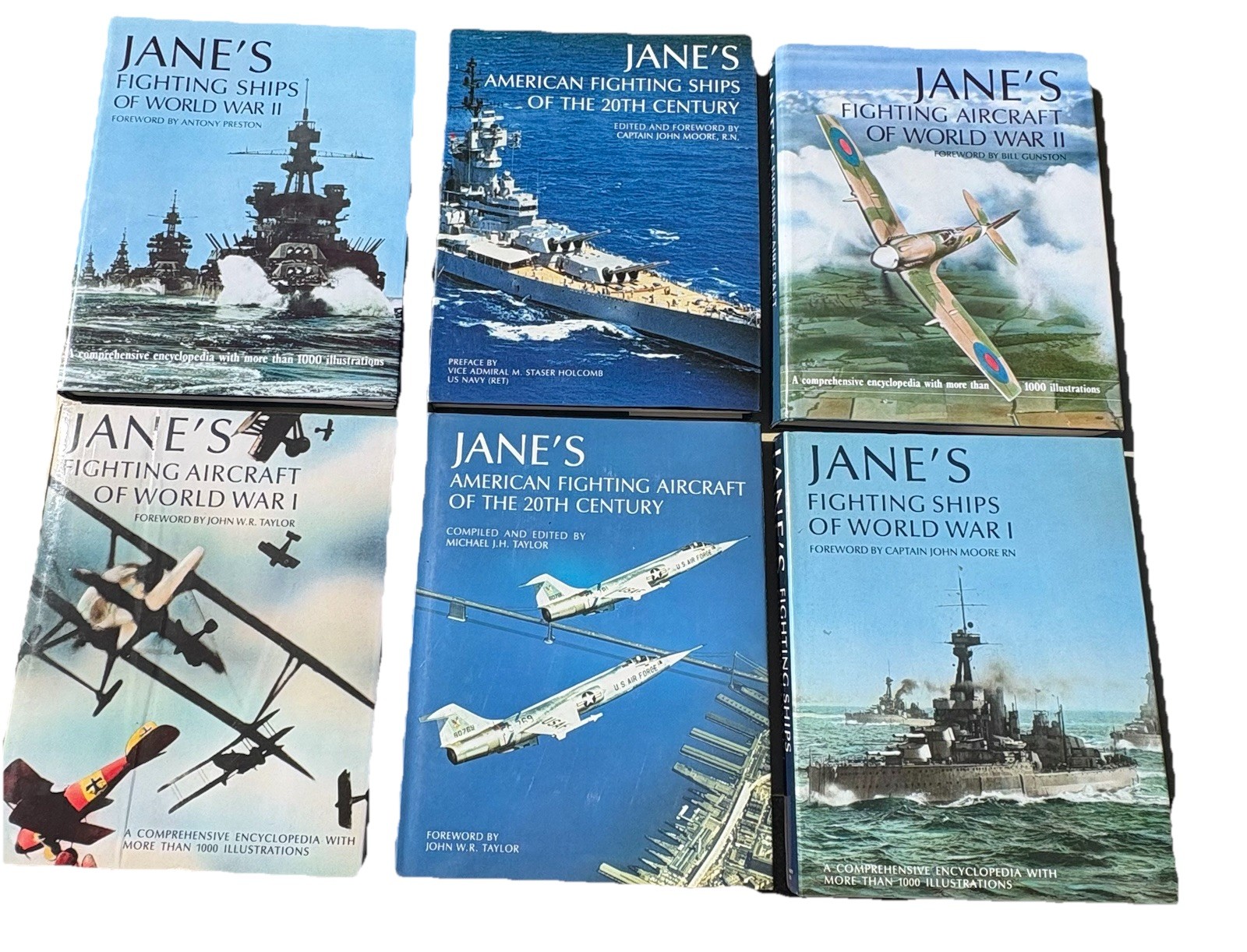 Jane’s WWII WWI Military Reference Book Lot Ships Aircraft Naval Aviation