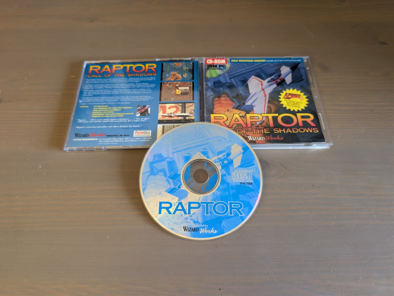 Raptor Call of the Shadows PC CD computer game (distributed by Wizard Works)