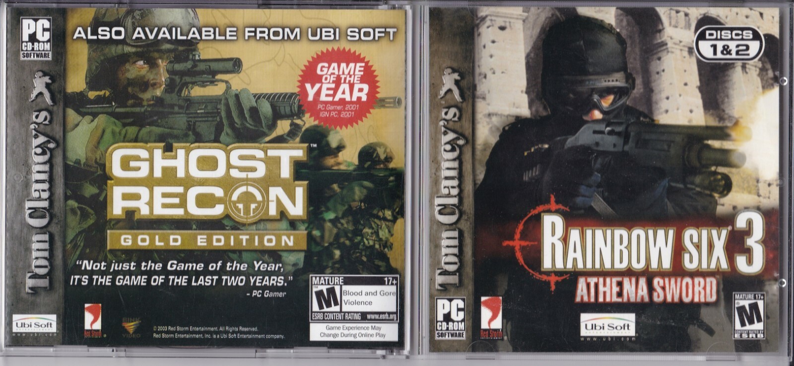 Tom Clancy's Rainbow Six 3: Athena Sword (PC, 2004, 2-Disc Set)