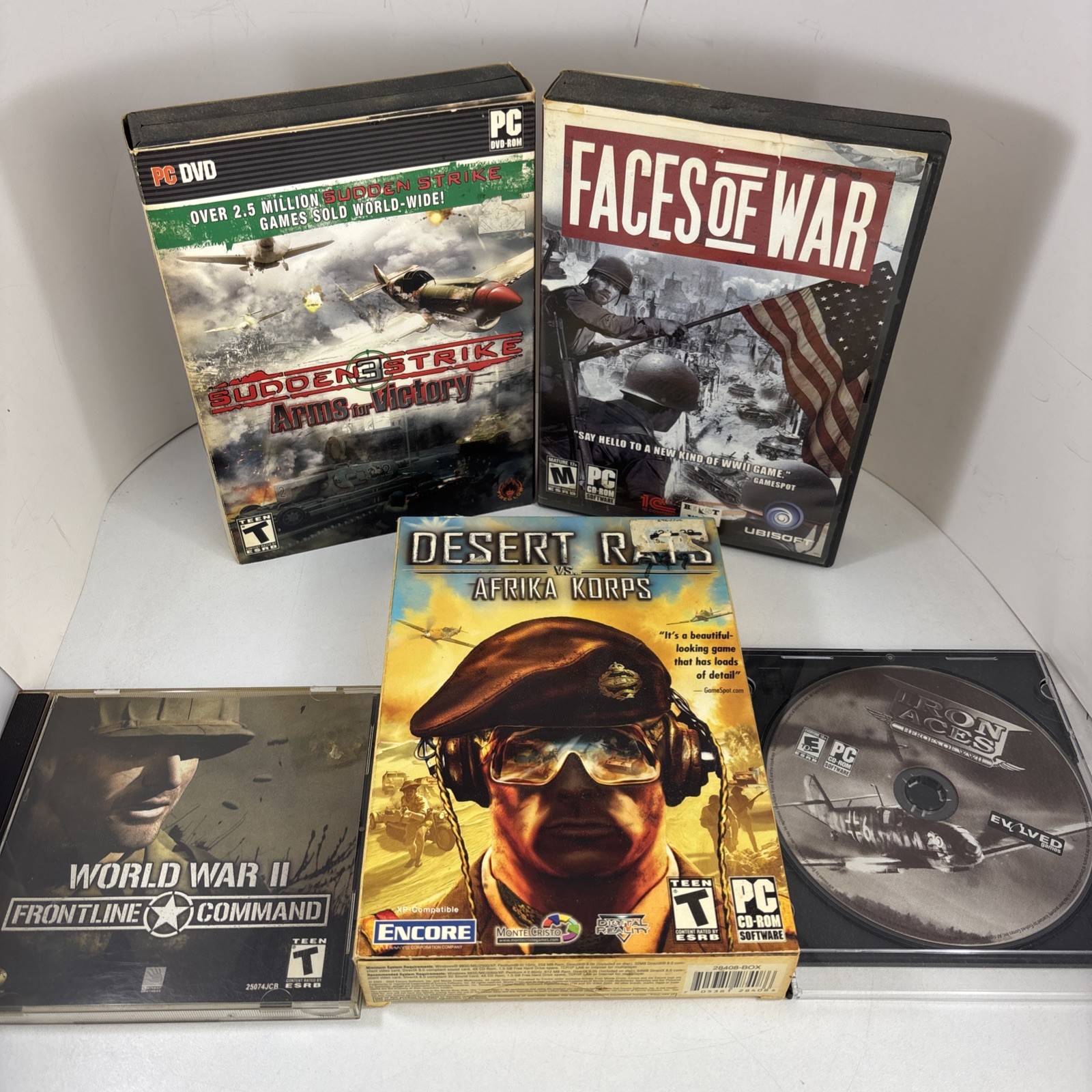 PC War Games - Sudden Strike Faces Of War Desert Rats Frontline Command Iron Ace