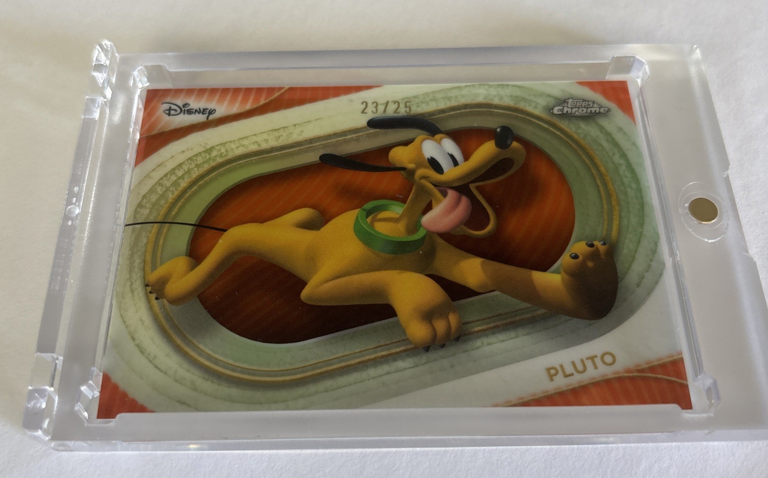 2025 Topps Chrome Disney Image Variation Orange Refractor 03/25 Pluto Card #95