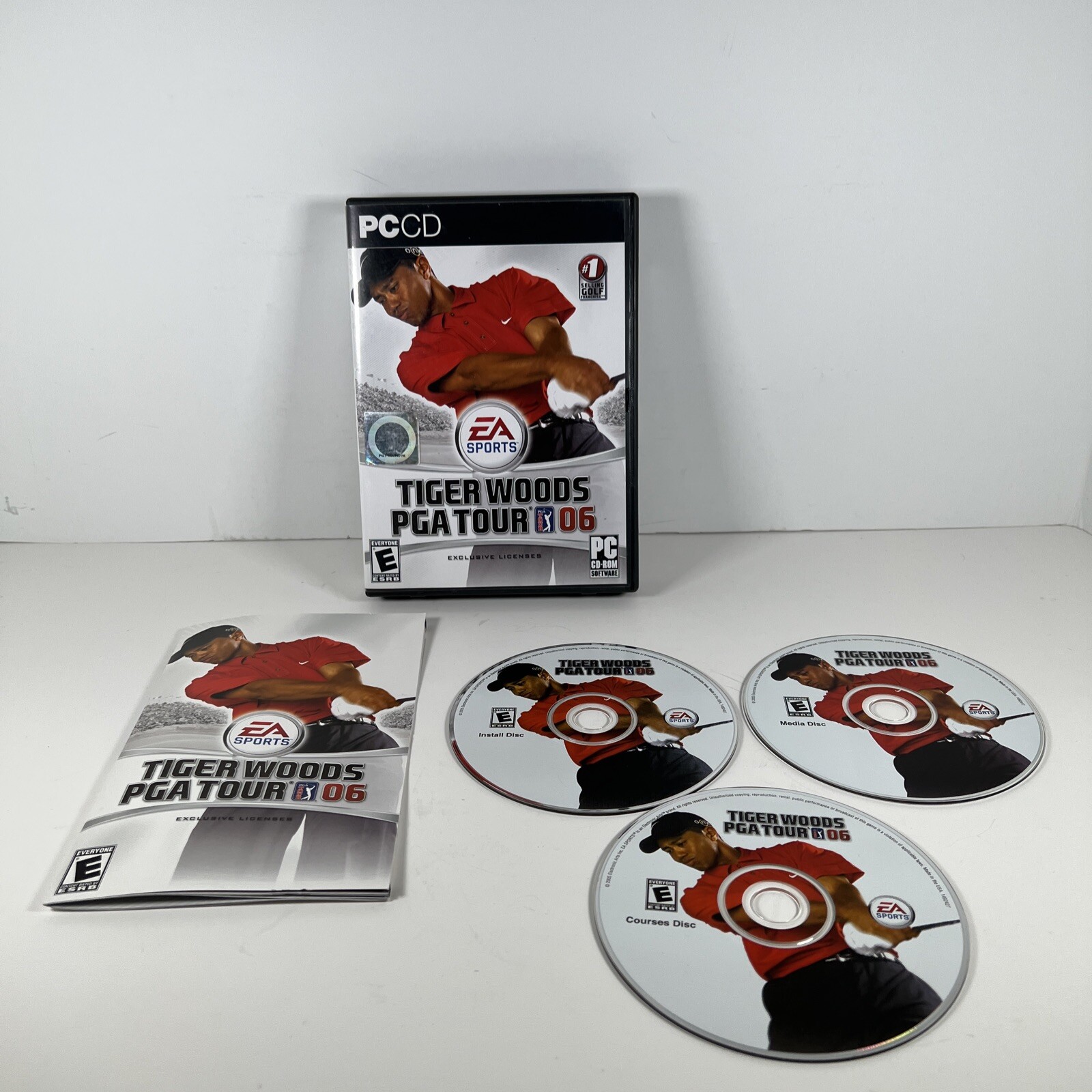 EA Sports Tiger Woods PGA Tour 06 Manual Box 3 CD Set PC\\CD 2006 PreOwned