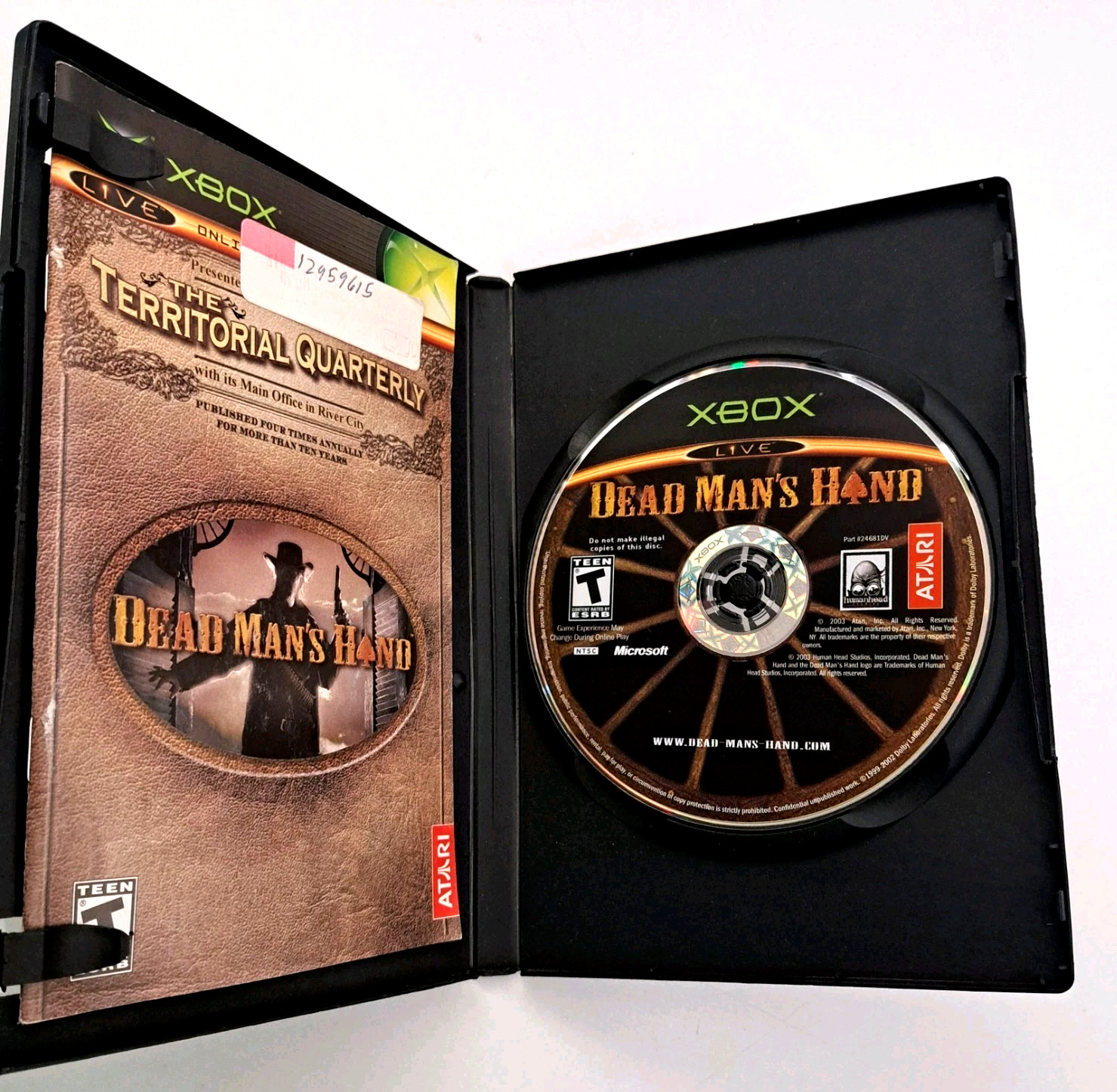 Dead Man\'s Hand XBox Live Game Manual - No Case Cover ATARI