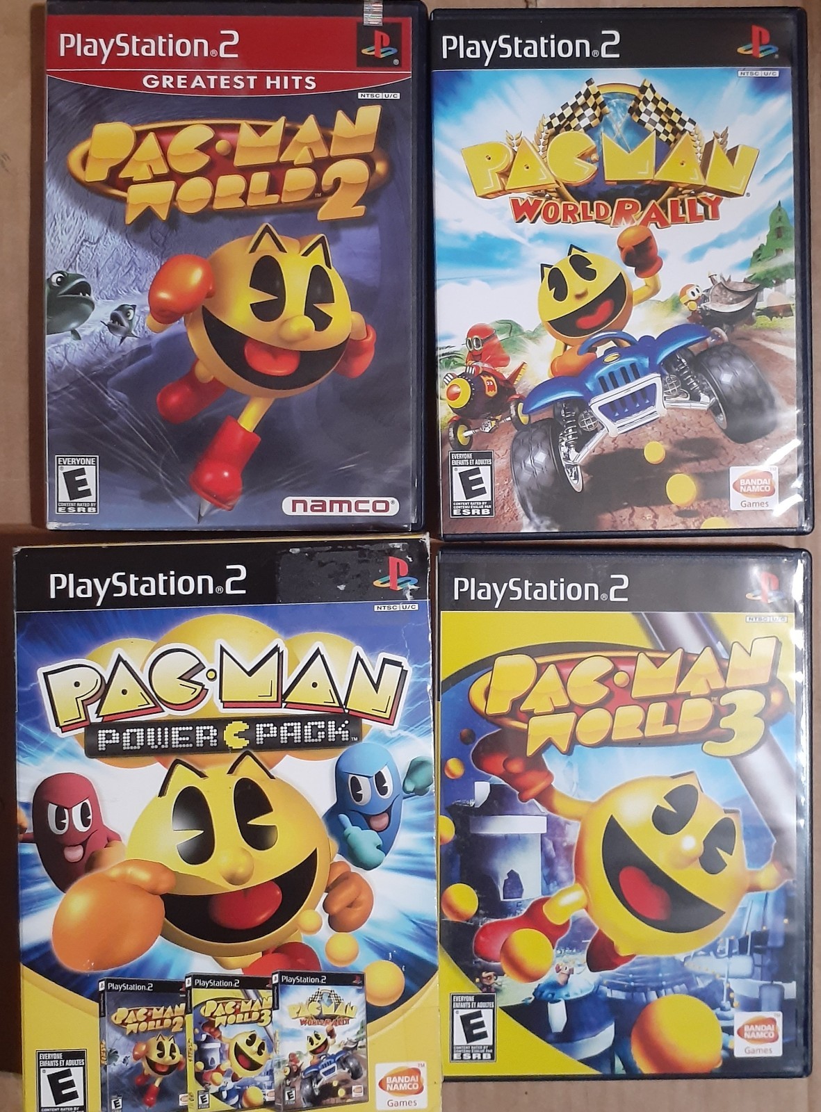 Pac-Man Power Pack Sony PS2 PlayStation 2 2008 CIB Complete with Manuals Tested