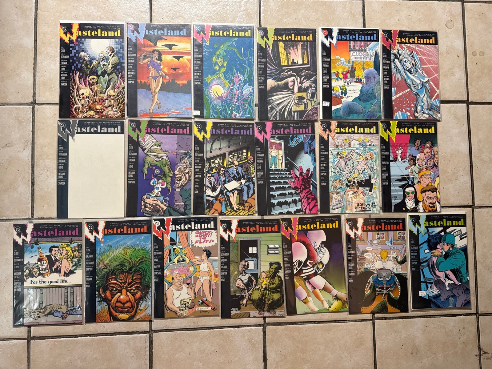 Wasteland #1-18 Complete series DC Pre Vertigo horror Anthology Del Close