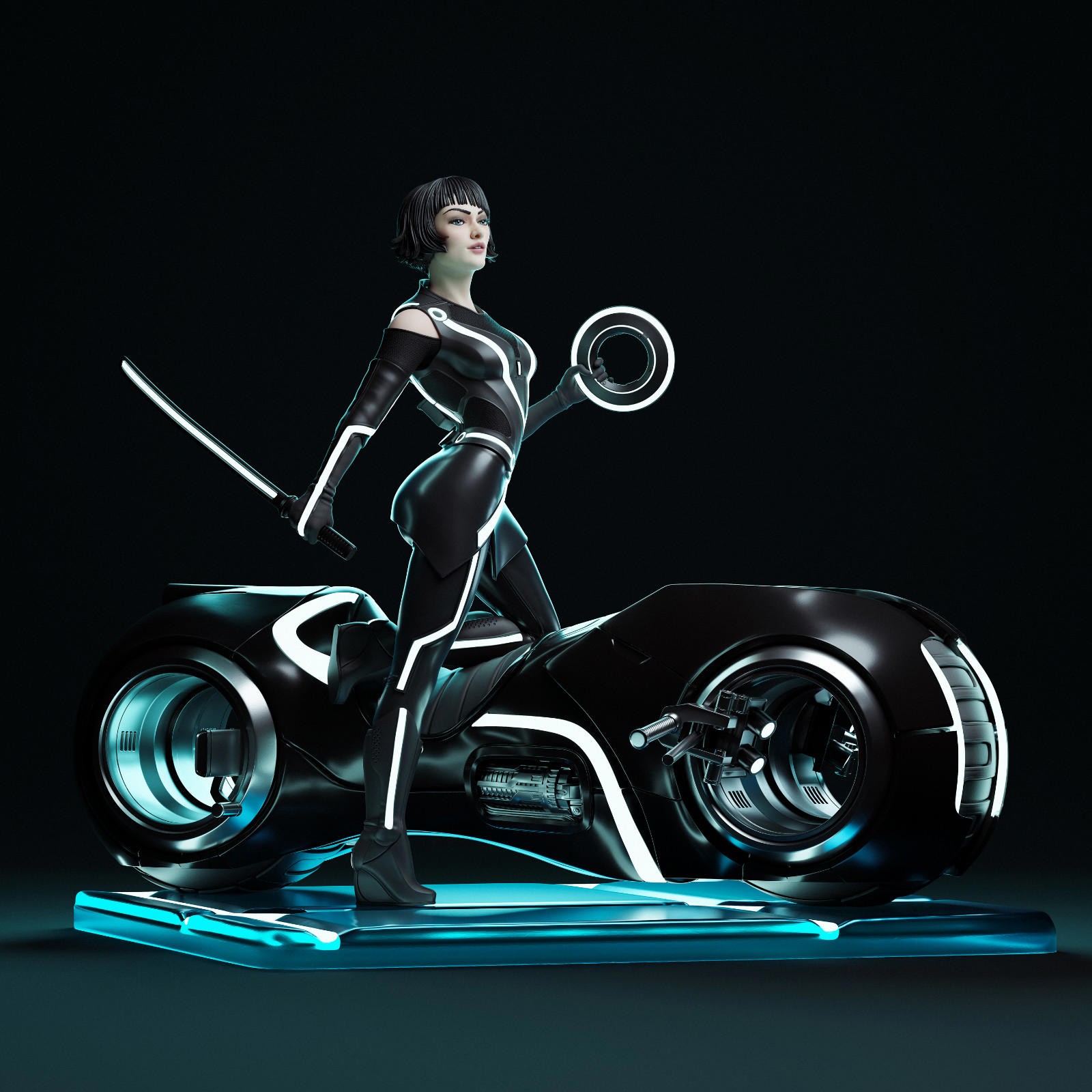 Quorra Resin Kit  1/8 Scale Unpainted Figure  TRON Legacy Sci-Fi Display Model