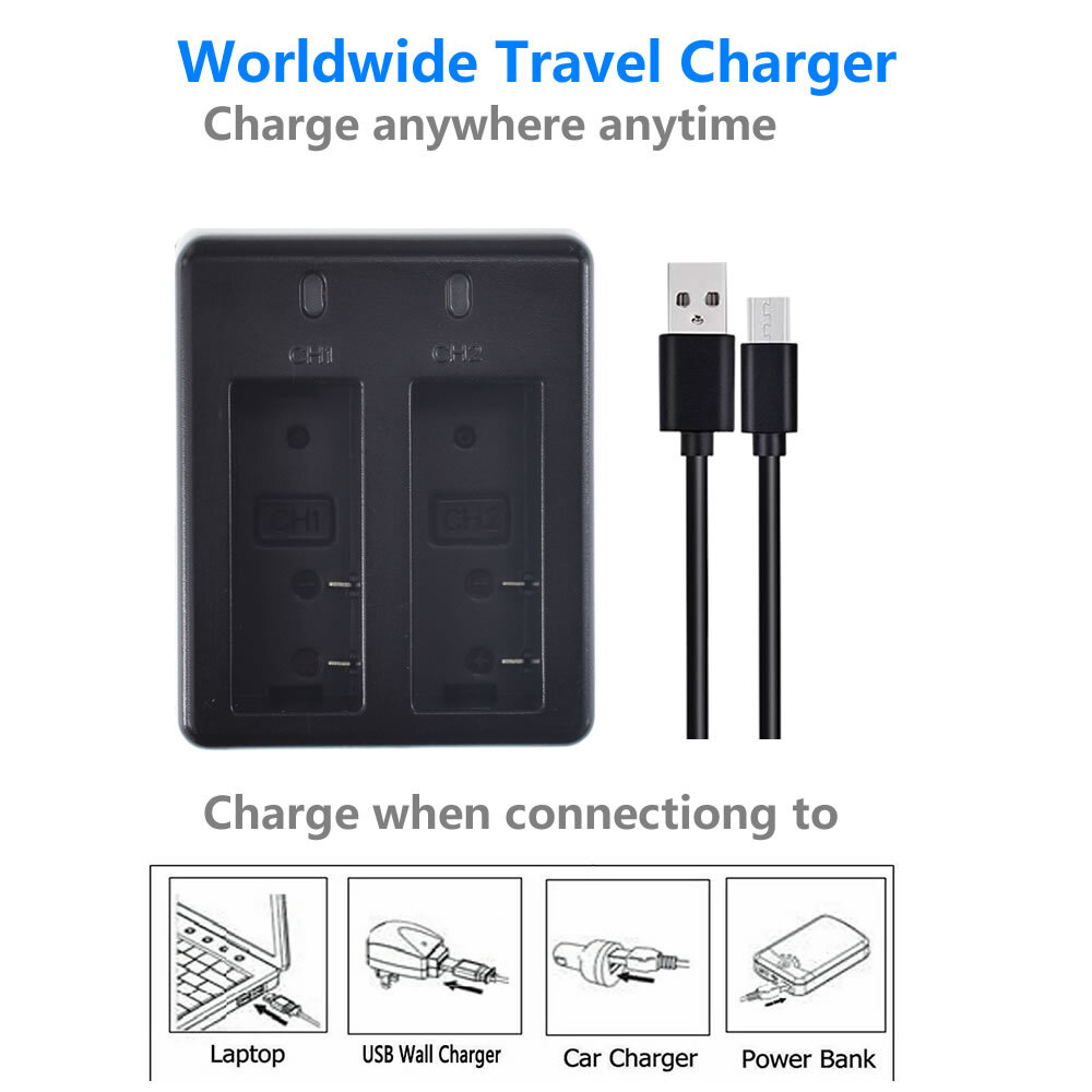 USB Battery Charger for PG1050 PG900 S009R, GP137, QUMOX SJ4000 SJ5000 Camera