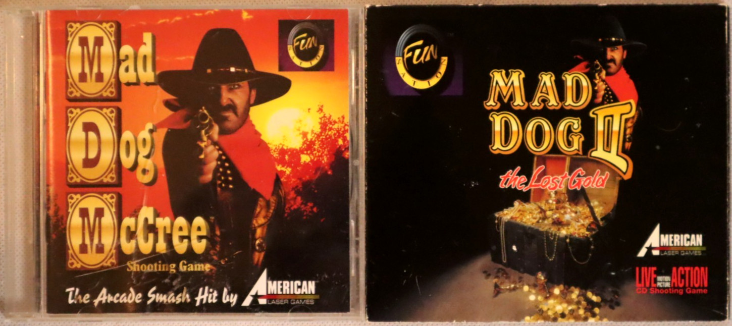 MAD DOG MCCREE SHOOTING GAME LOT I & II LOST GOLD COMPLETE (PC CD-ROM) VTG