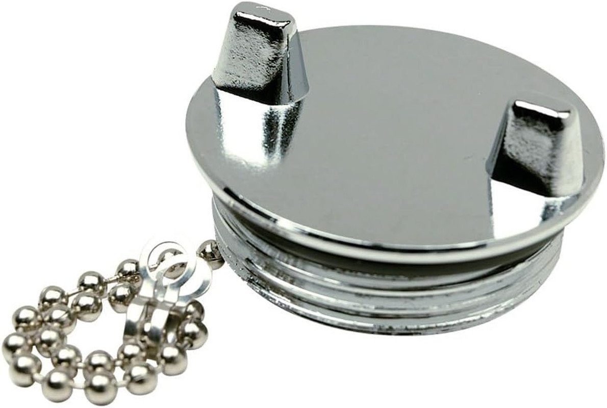 Boat Gas Fill Cap Chrome-Plated Zamak Replacement for Deck Mount Fuel Tank