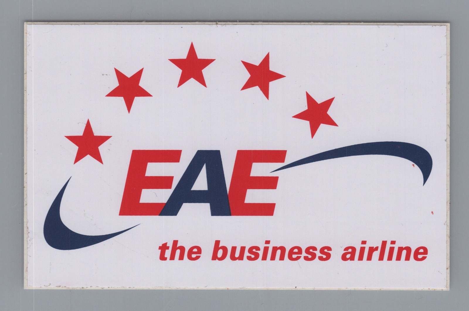 EAE European Air Express Airline Sticker Label Original Germany The Business Air
