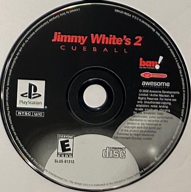 Jimmy White's 2 Cueball PS1 Sony PlayStation 1 - Disc Only