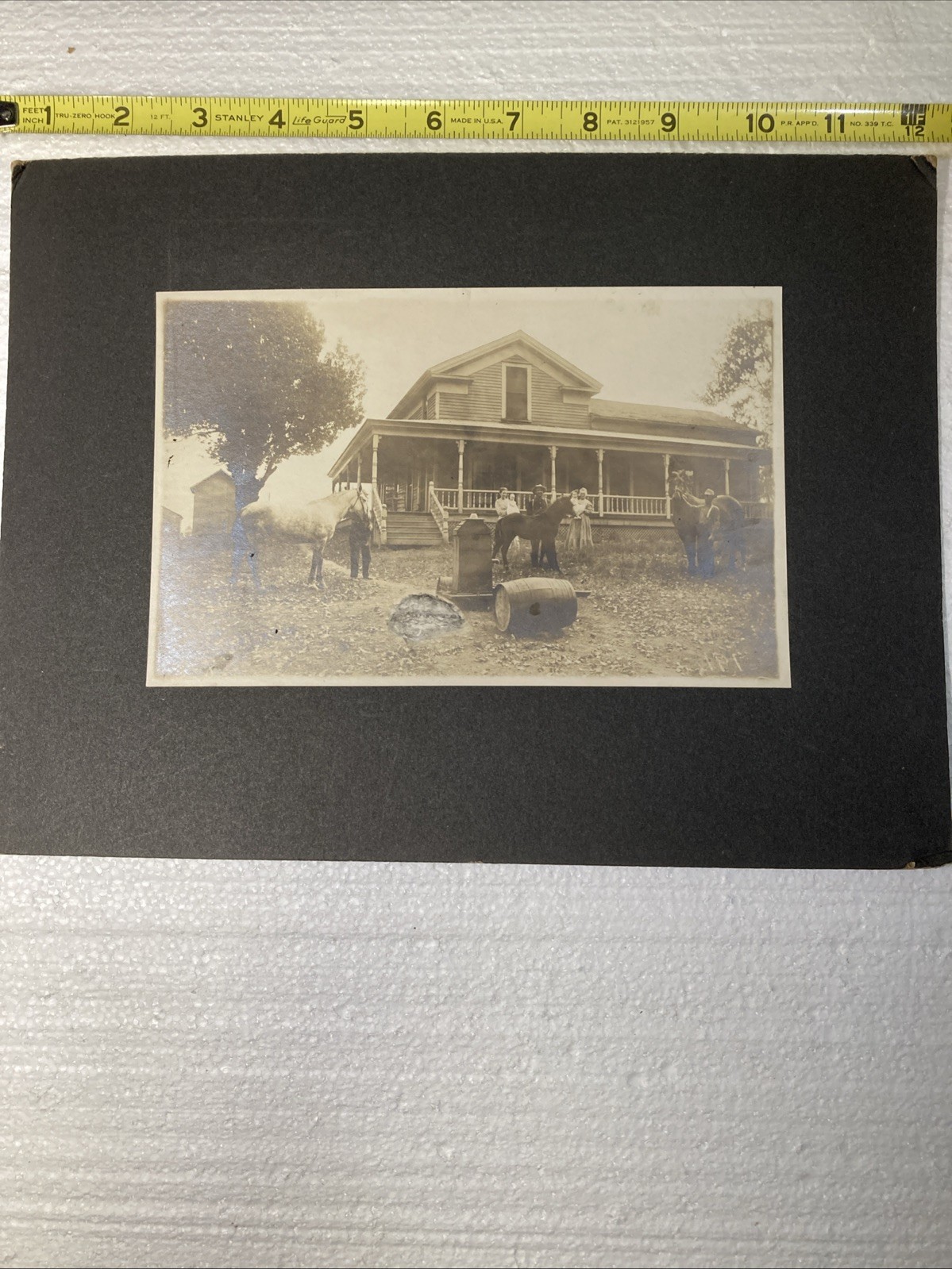 Antique Vintage Americana Family Farmhouse 1908-1909.  Two Pictures.