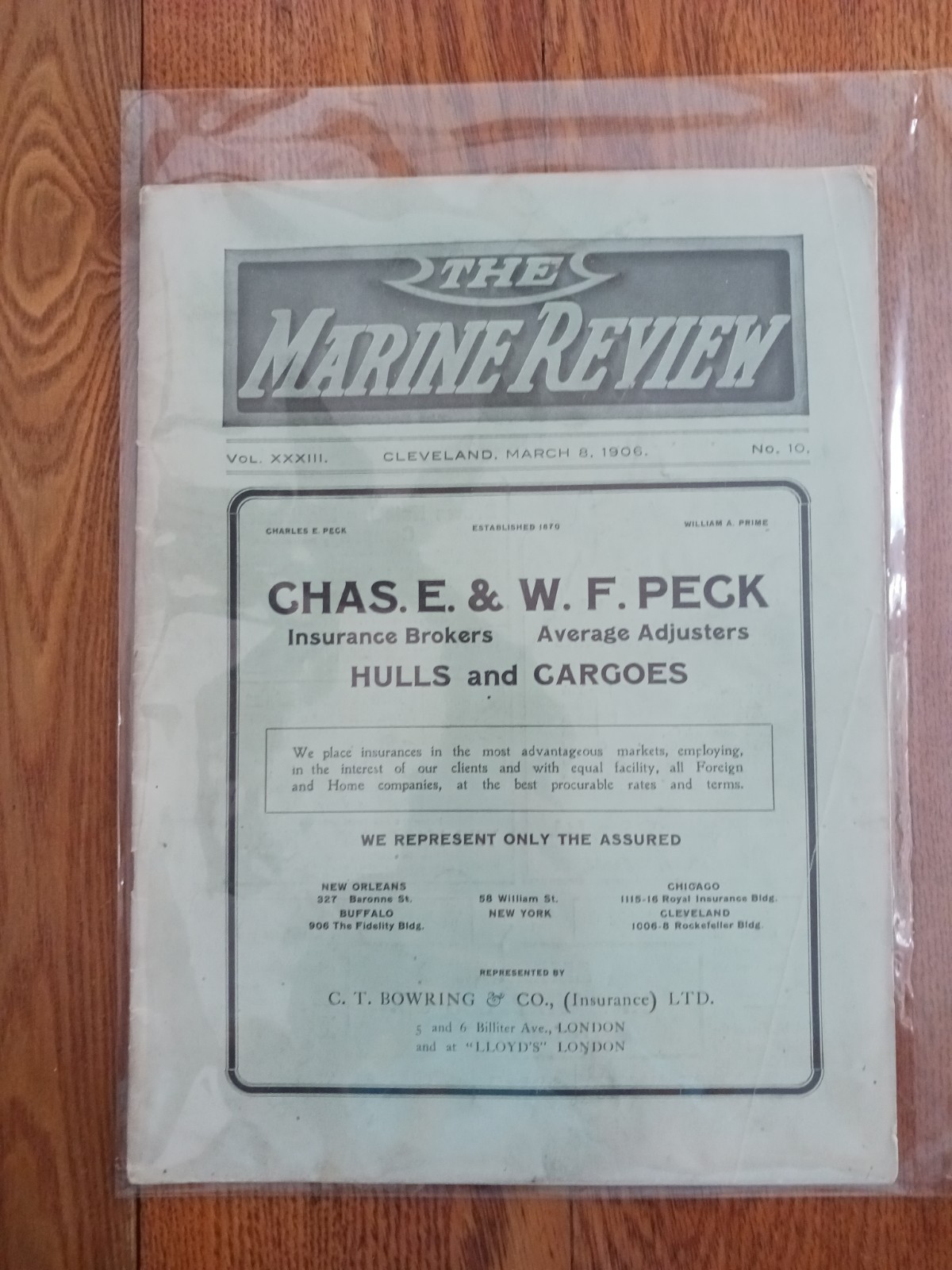 RARE 1906 Marine Review Mag. March 8;  Lake Superior Nov. \'05 Storm Photos  VG 