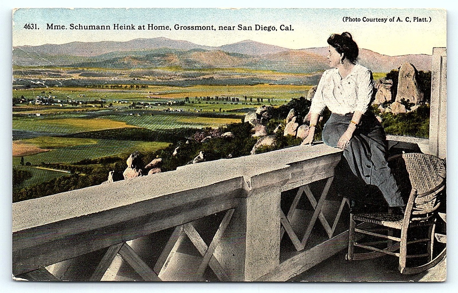 Postcard Postcard: Mme. Schumann Heink at home, San Diego, 1916