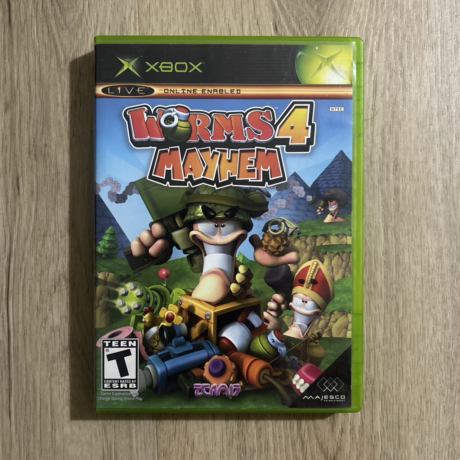 Worms 4: Mayhem (Microsoft Xbox, 2005) Complete CIB Tested 